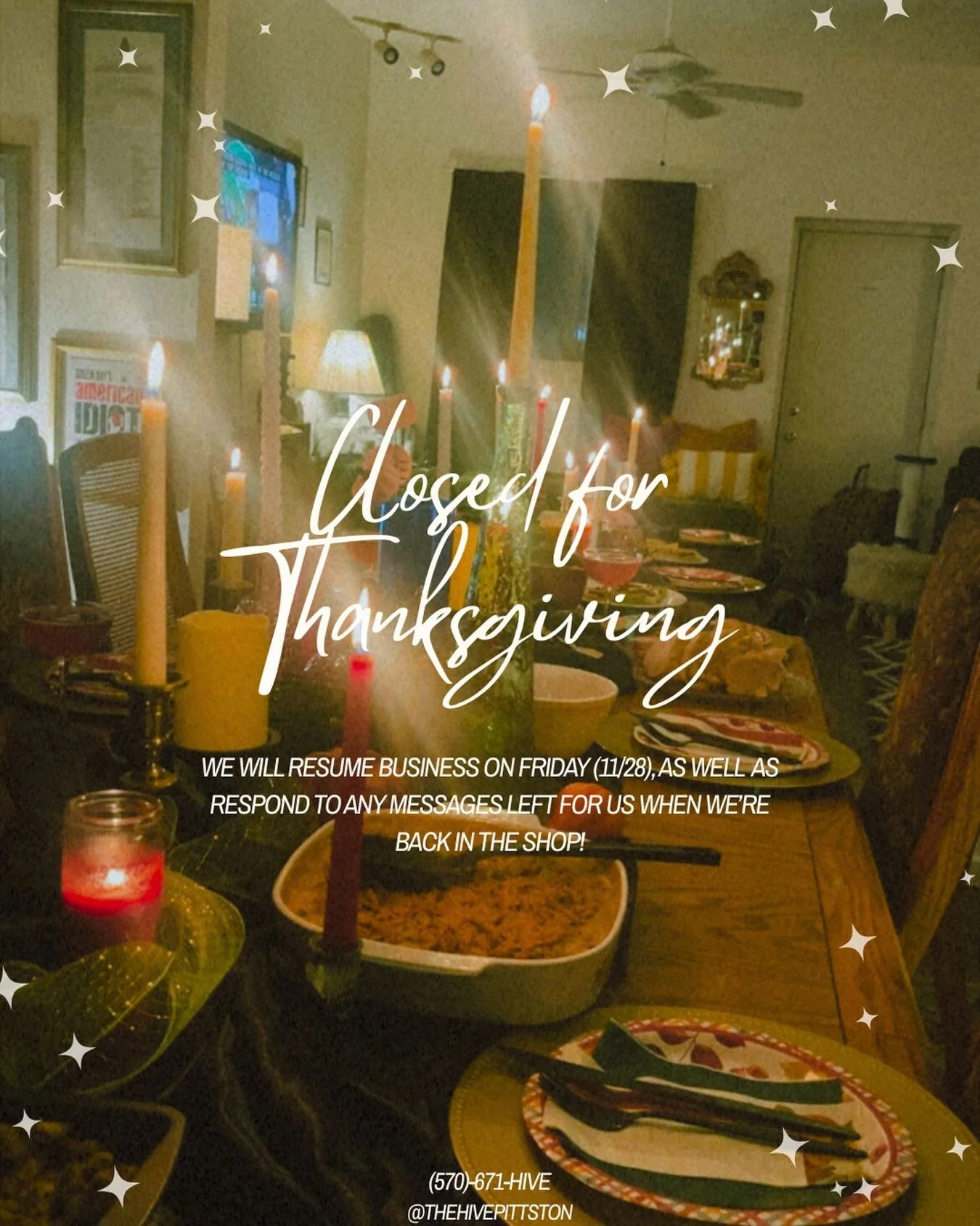 Happy Thanksgiving everyone!! 🦃🤎

We hope your days are full of the best food and the most love! We will see you all tomorrow! 🤍