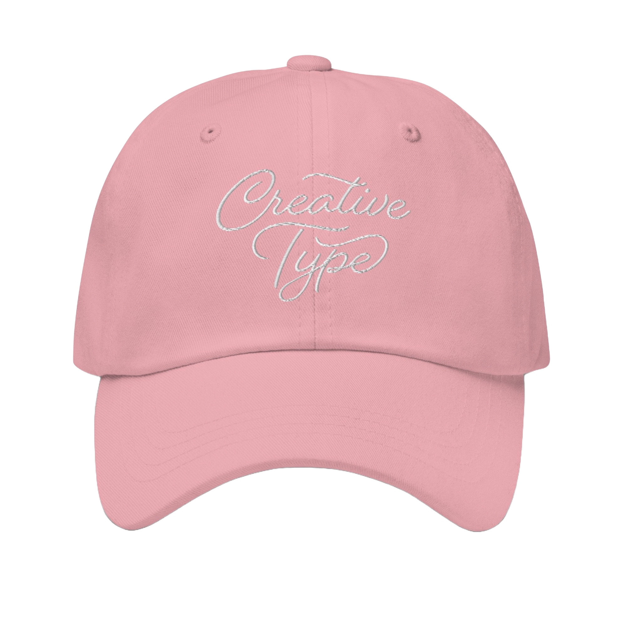 Creative Type | classic-dad-hat-pink-front-674a30c046f4d.png
