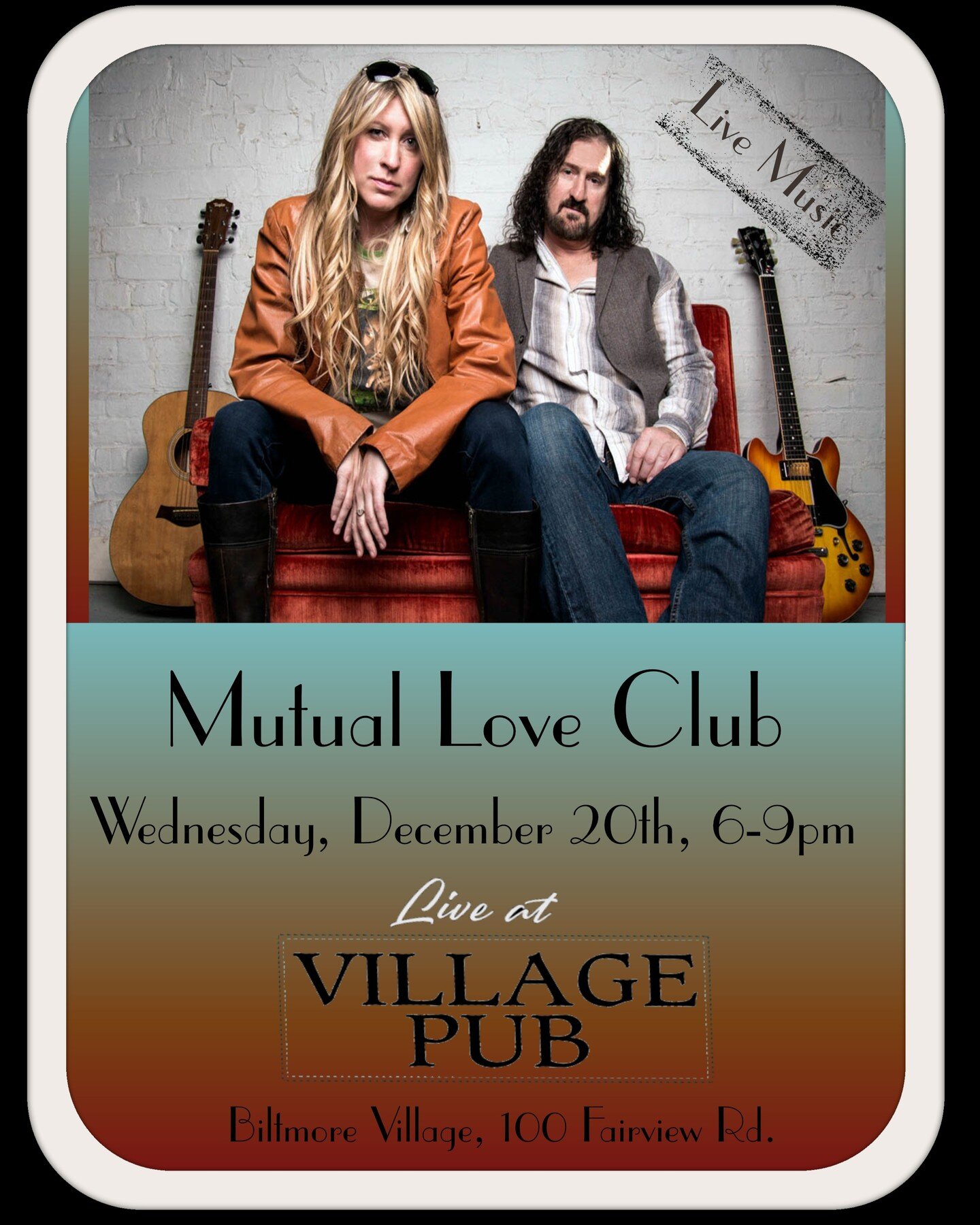 Tomorrow @villagepubasheville 6-9pm
Come join us for live music!
