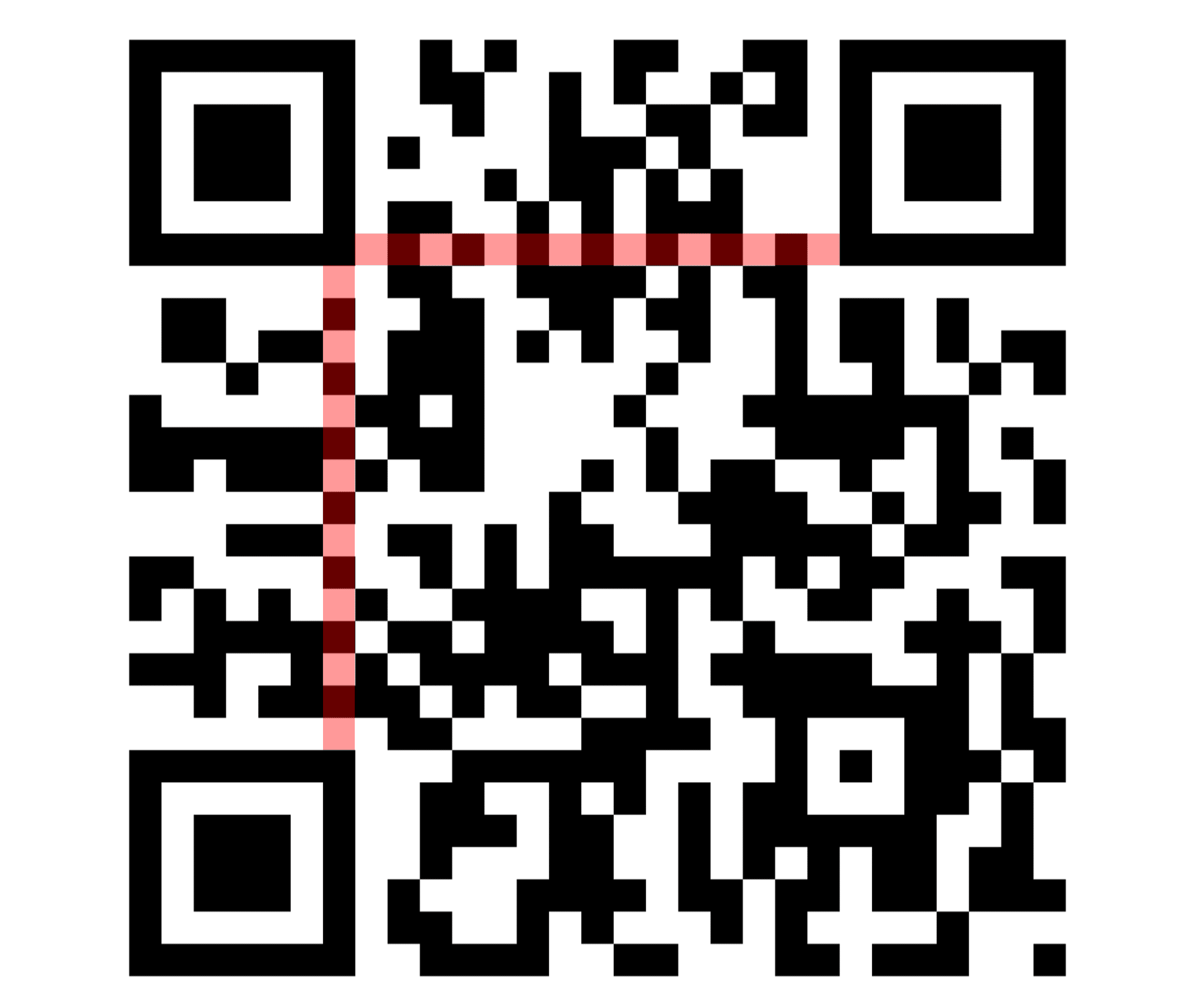 timing pattern on a QR code