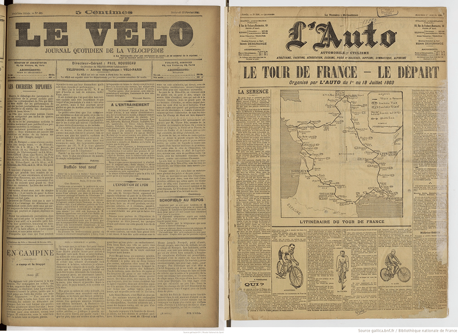 Left: Le Velo. Right: L'Auto