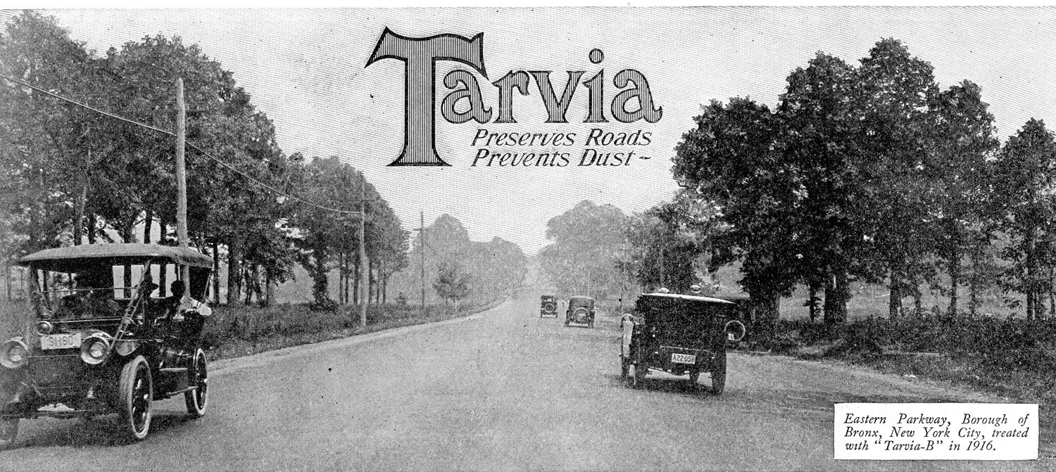 Automobiles driving on the Eastern Parkway in New York City in 1916