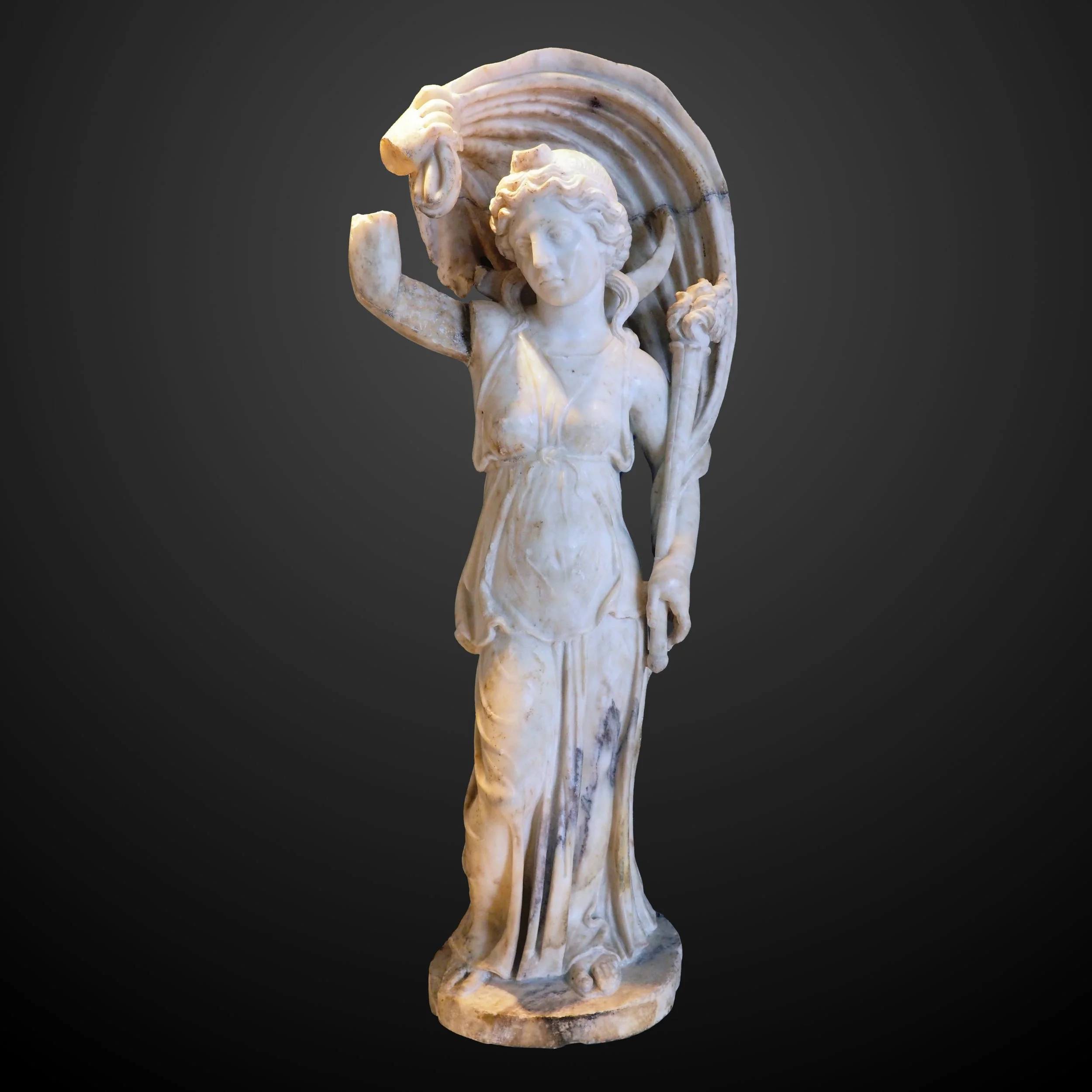 Statue of Luna, the Greek goddess of the moon.