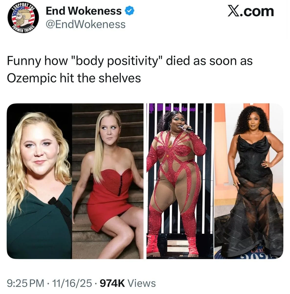 I&rsquo;m all for loving yourself as you are&hellip; I mean that.

BUT can we admit the agenda was real the second Ozempic hit the shelves? &ldquo;Body positivity&rdquo; is not healthy when facing obesity. Obesity is a health crisis. 

I&rsquo;m also
