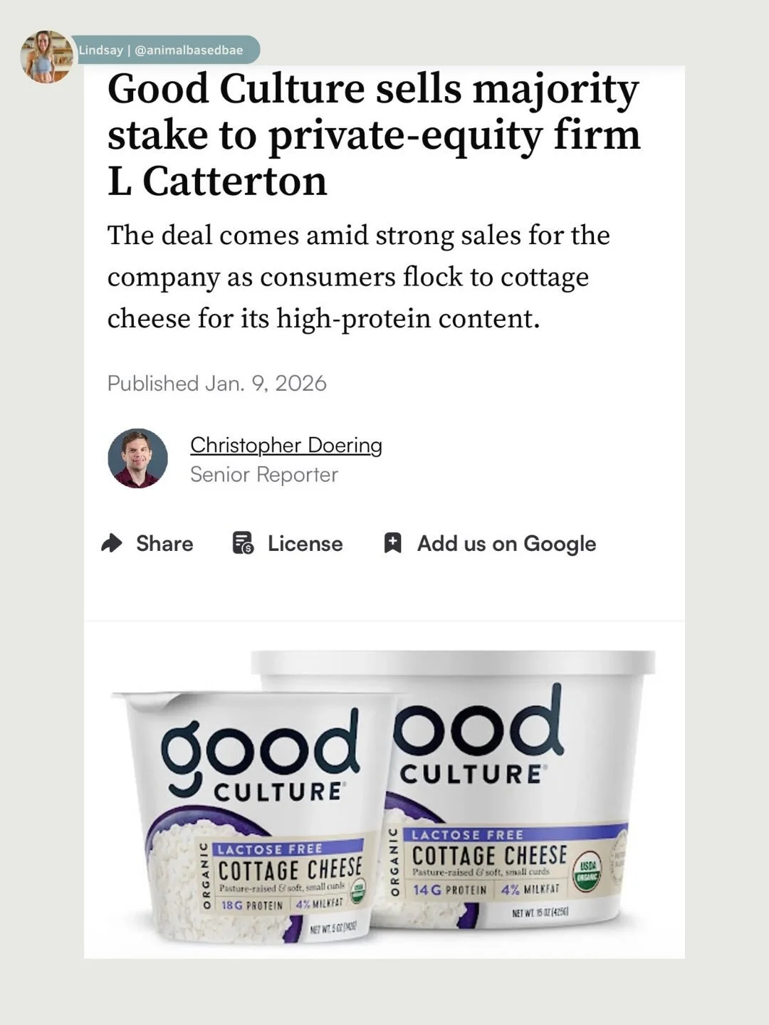 Good Culture just took on major financial backing 👀
Still the same people making it&hellip; supposedly.

And listen &mdash; funding isn&rsquo;t automatically a bad thing. Growth can mean better distribution, stability, and scale if the original stan