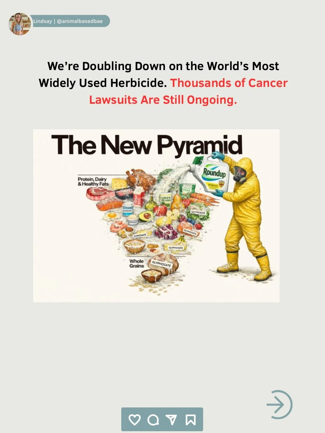 At a time when consumers are questioning chemical exposure, soil degradation, and rising chronic illness, we&rsquo;re doubling down on the most widely used herbicide in the world.

Instead of restricting or phasing it out, the current U.S. administra
