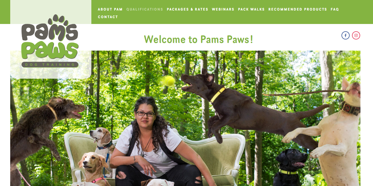 Home Page of Pams Paws Inc