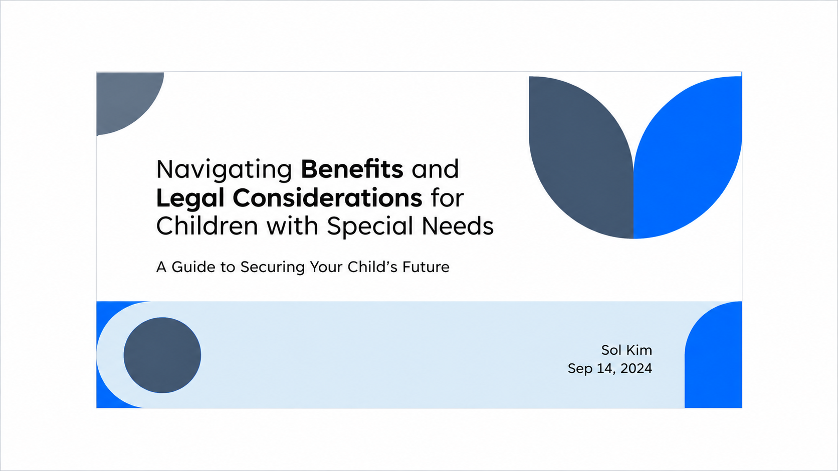 Special Needs Trust &amp; Future Planning