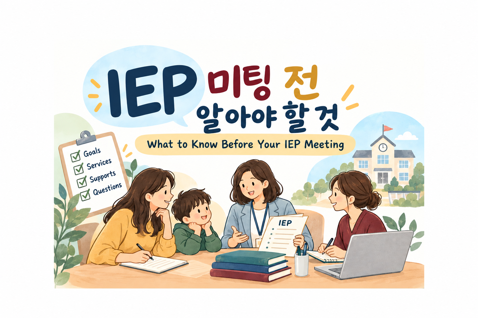 IEP 미팅, 학교에 가기 전에 무엇을 준비하면 좋을까요?