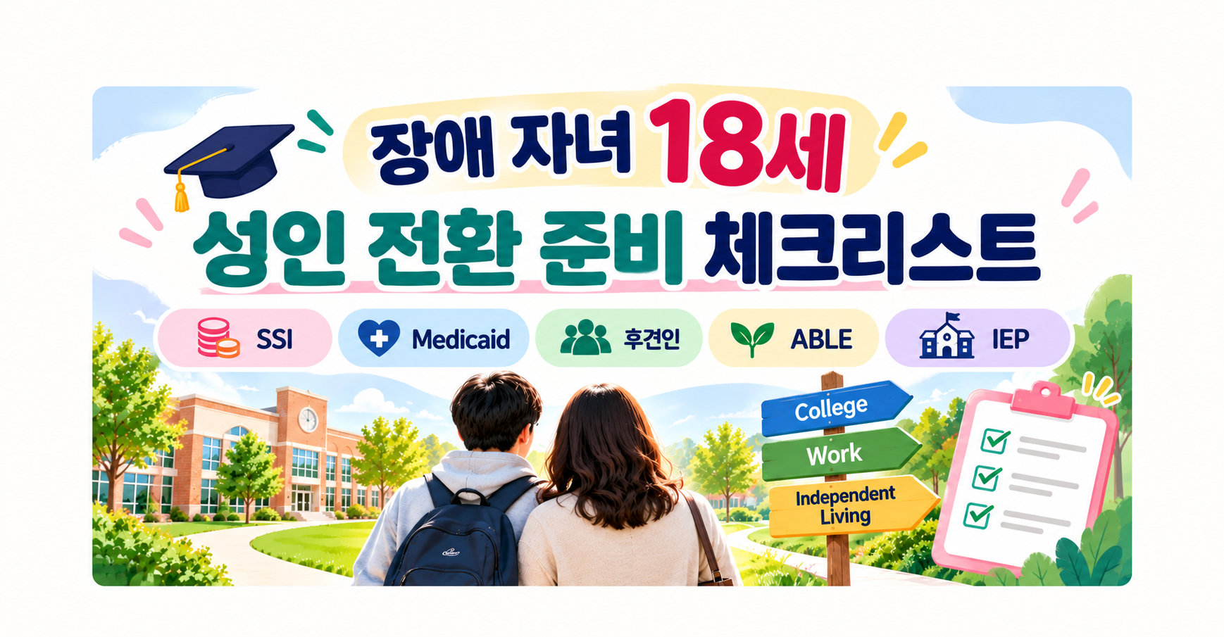 장애 자녀 18세 성인 전환 준비 체크리스트 – SSI·Medicaid·후견인·ABLE·IEP