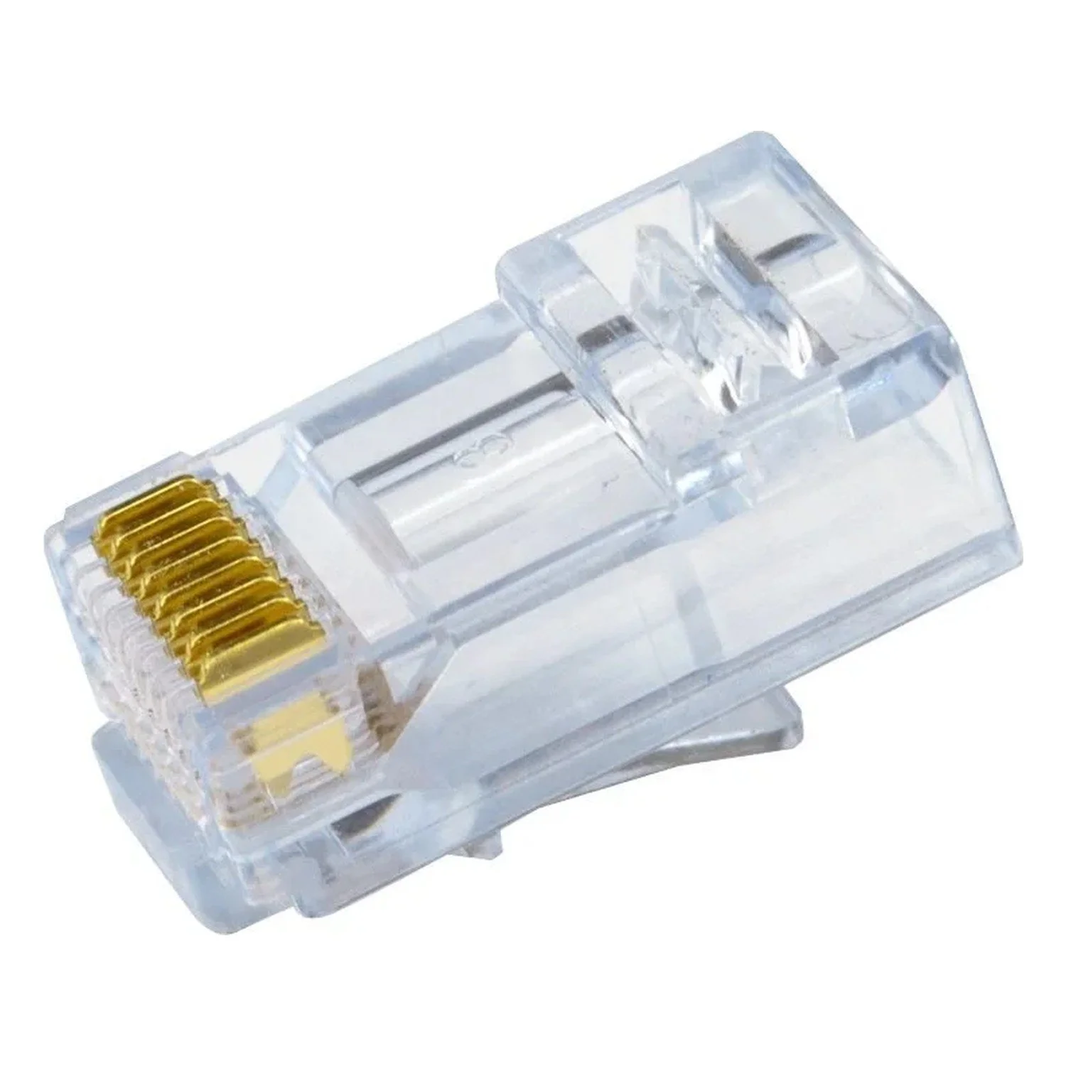 Cat5 Unshielded Pass-Through RJ45 Modular Plugs (Jar of 100) — product view 4