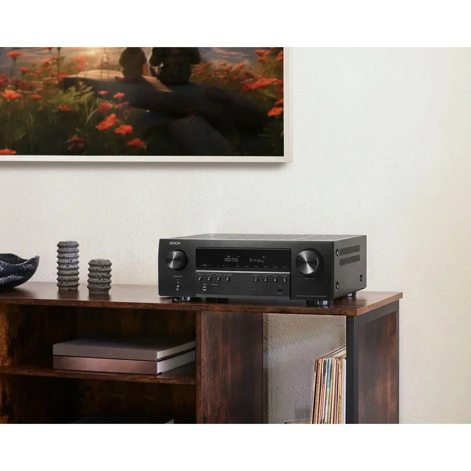 Denon 5.2 Channel 8K AV Receiver with HEOS — lifestyle photo