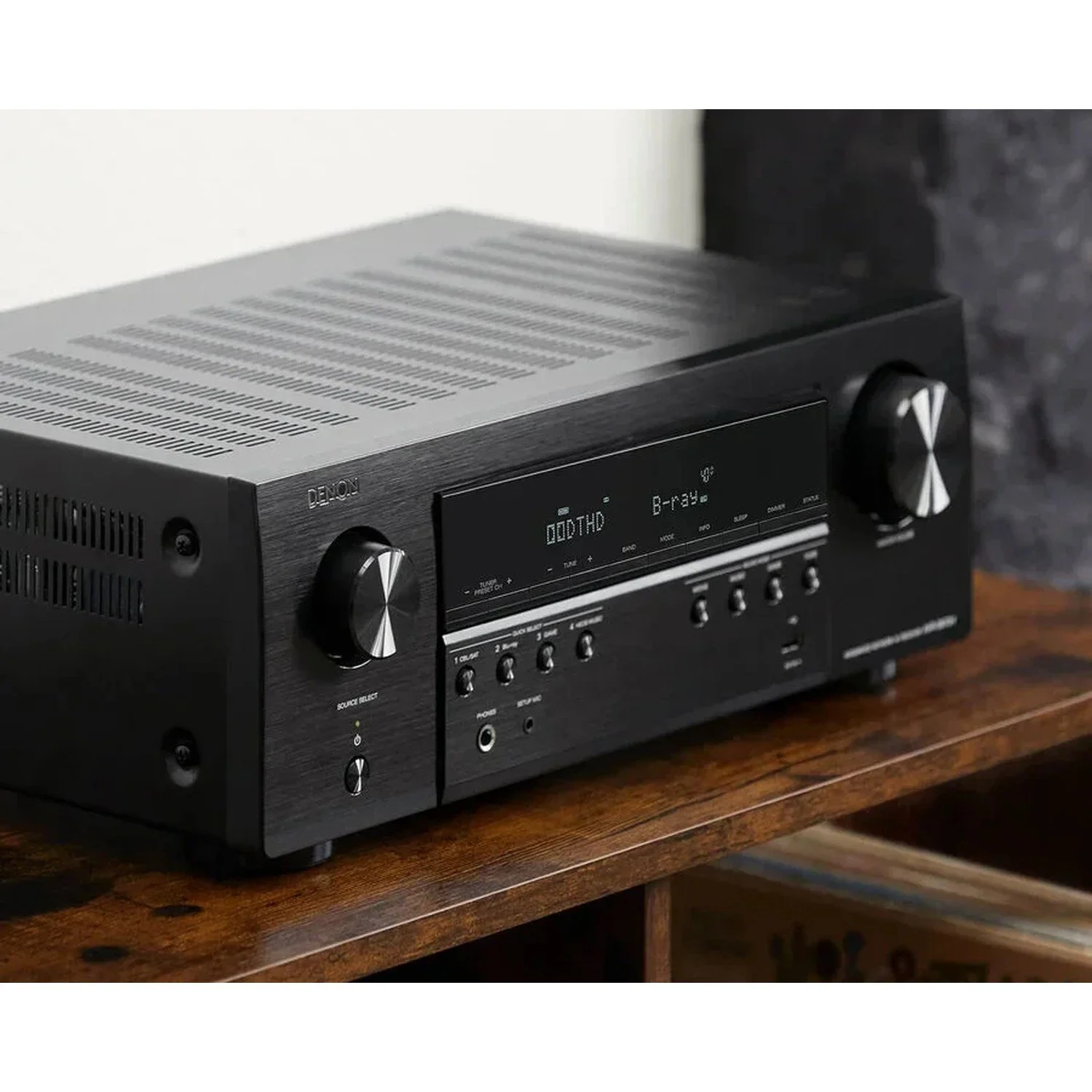 Denon 5.2 Channel 8K AV Receiver with HEOS — lifestyle photo