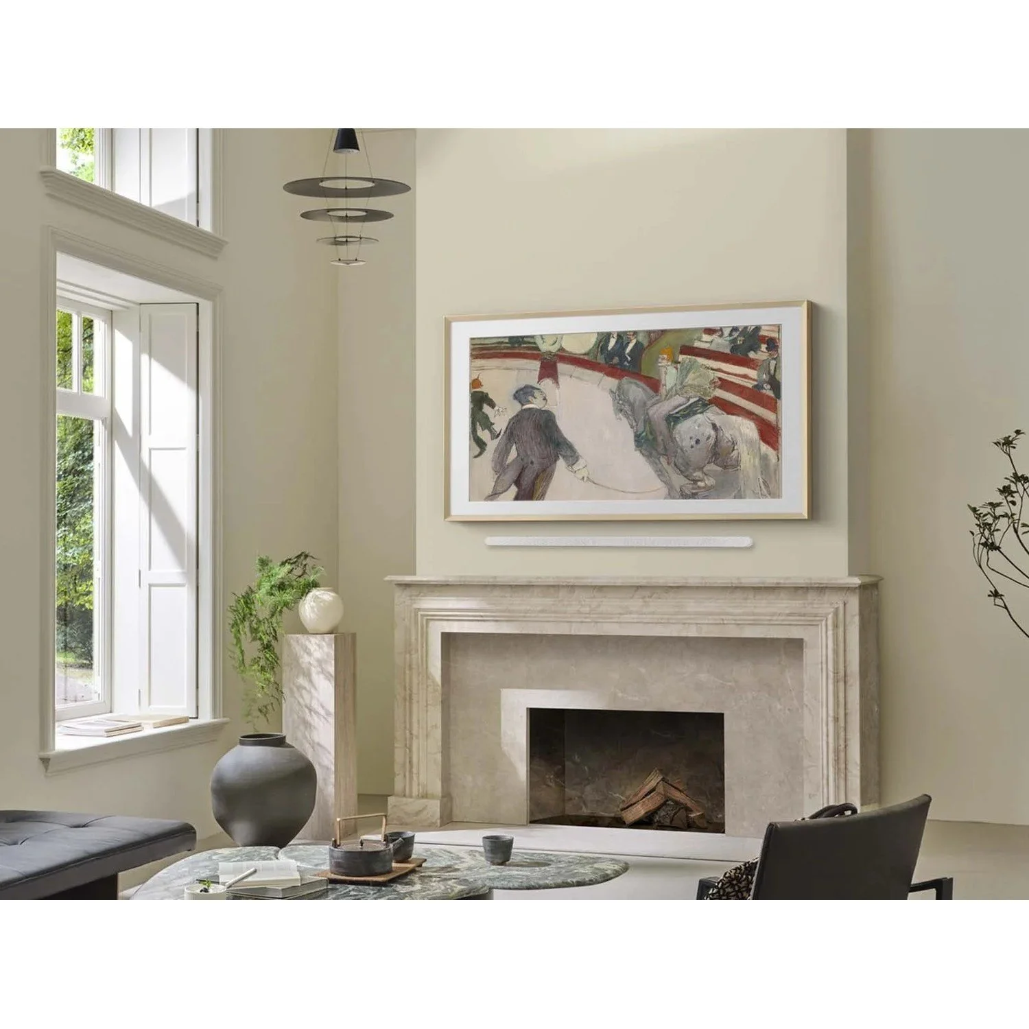 Samsung 65" The Frame Pro LS03FWF QLED 4K Art Mode Vision AI Smart TV (2025) — lifestyle photo
