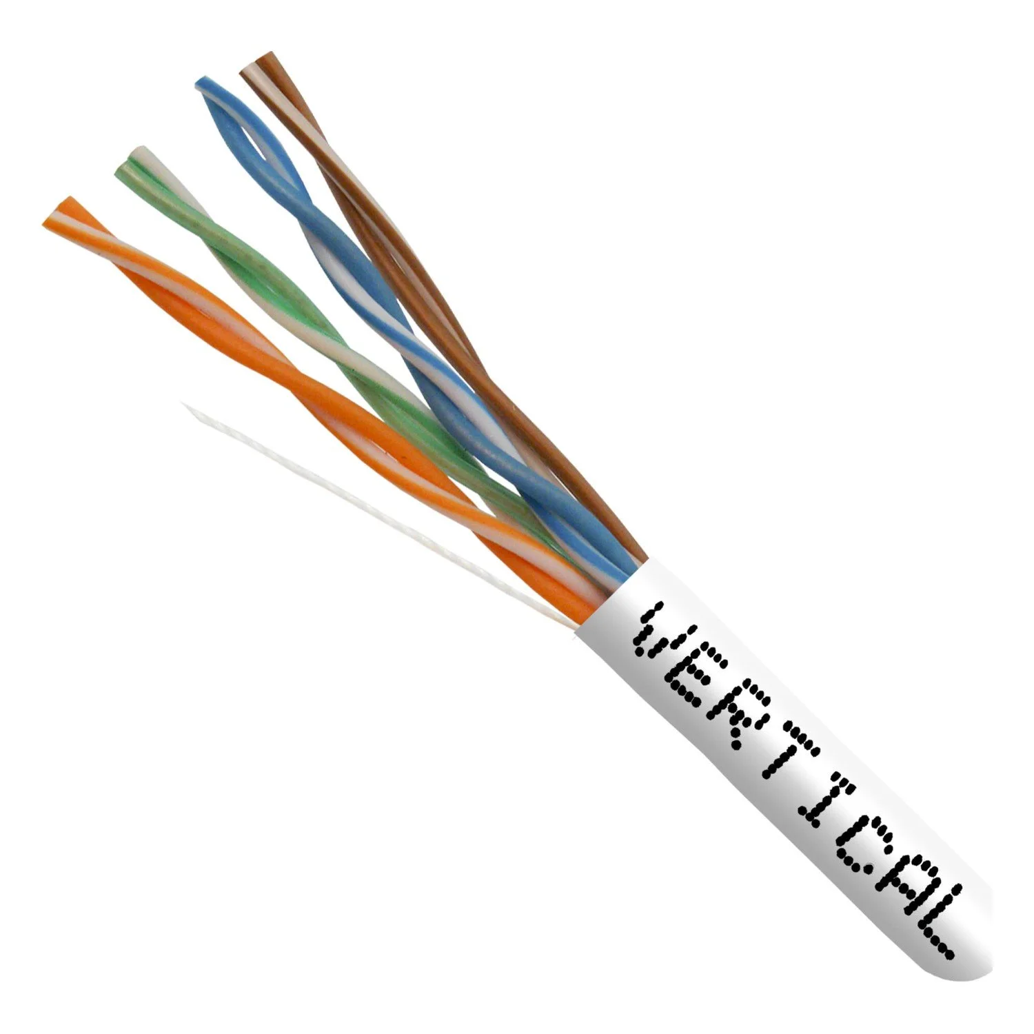 Vertical Cat5E CMR — White