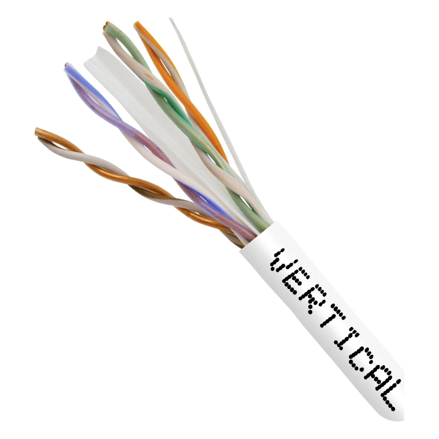 Vertical Cat6 CMR — White
