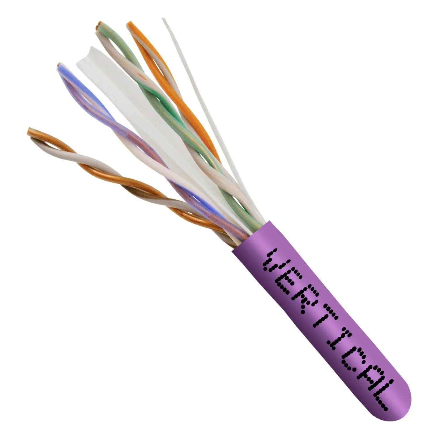 Vertical Cat6 CMR — Purple