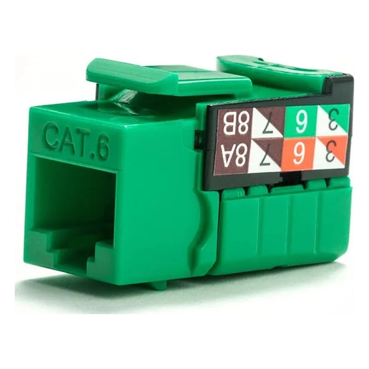 Vertical V-Max Keystones Cat 5E Qty 25 — Green