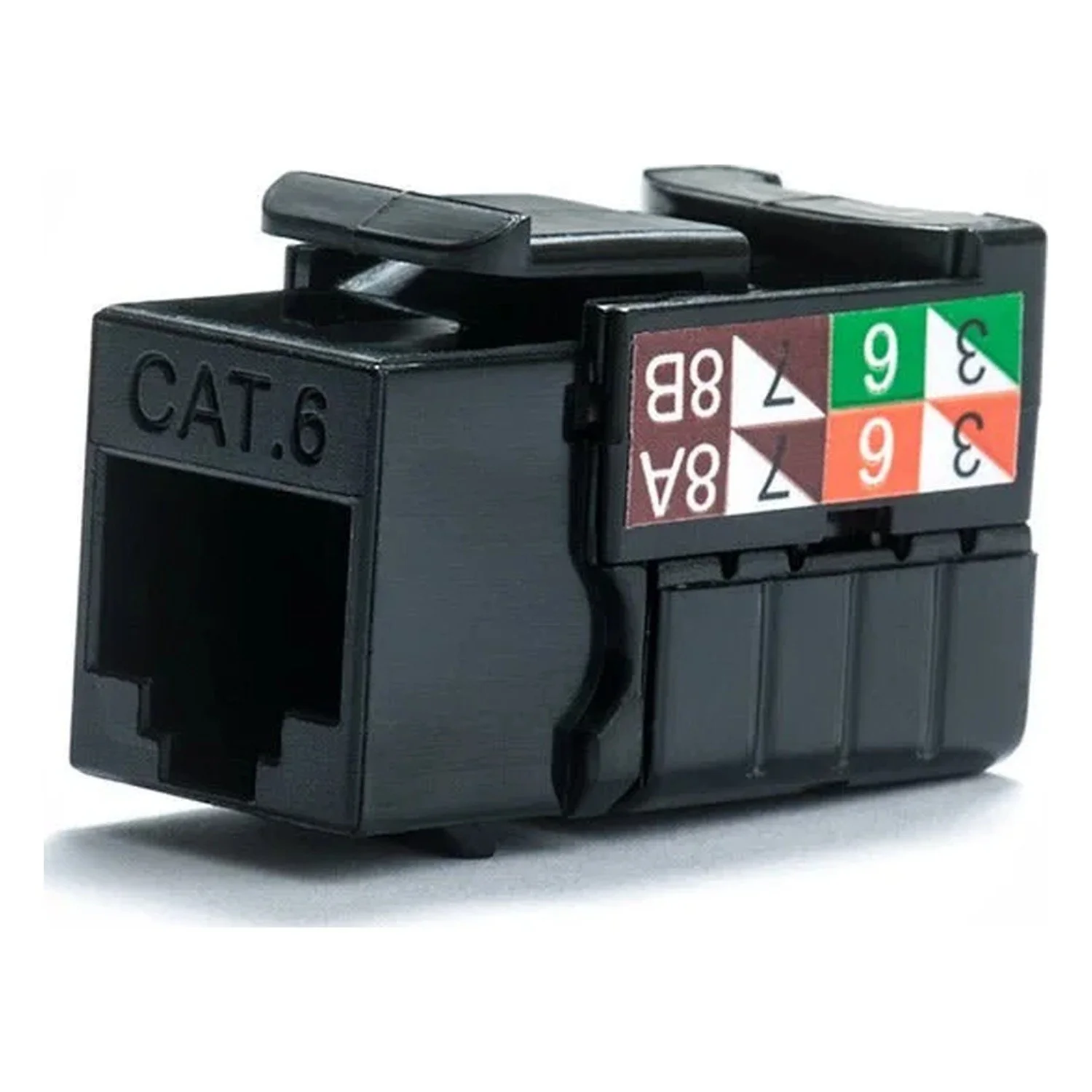 Vertical V-Max Keystones Cat 5E Qty 25 — Black