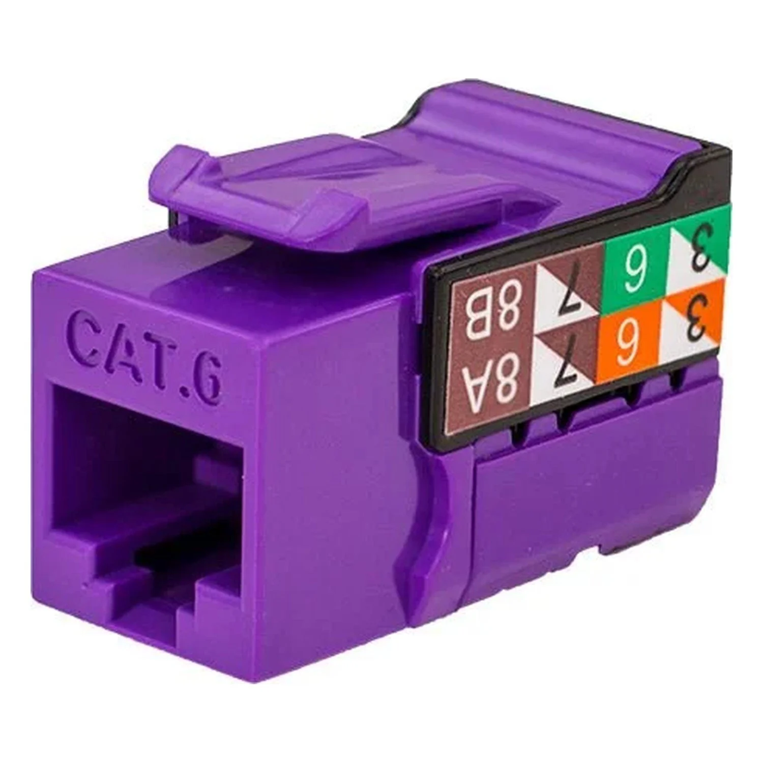 Vertical V-Max Keystones Cat 5E Qty 25 — Purple