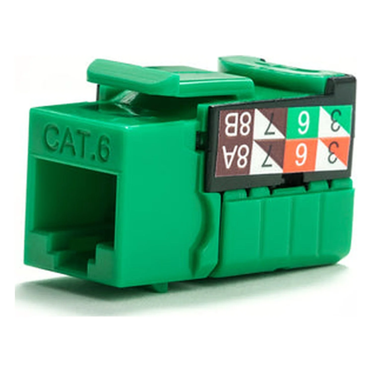 Vertical V-Max Keystones Cat 6 Qty 25 — Green