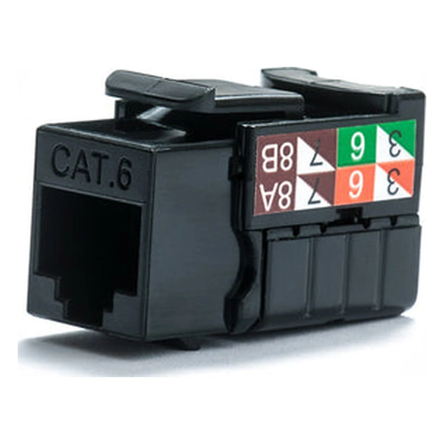 Vertical V-Max Keystones Cat 6 Qty 25 — Black