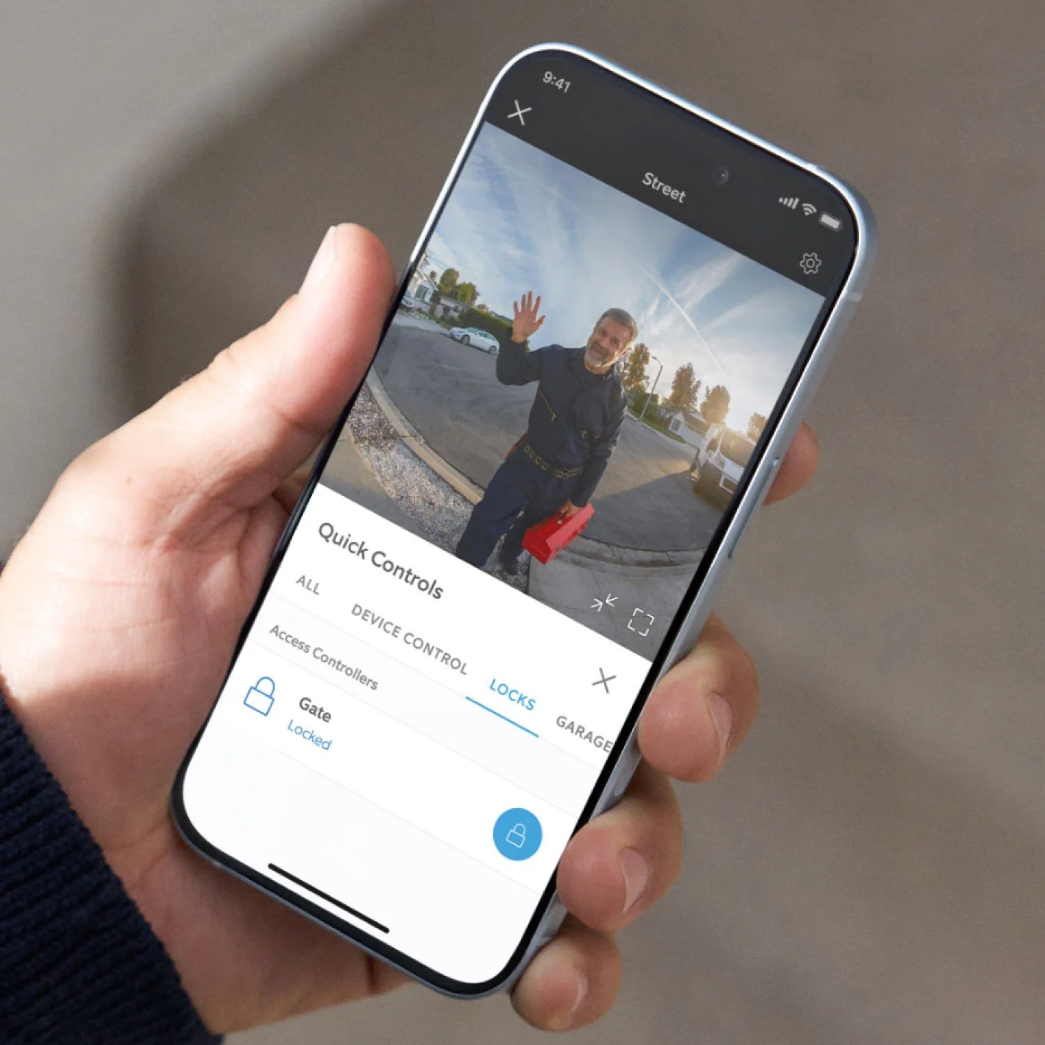 Ring Wired Doorbell 4K Elite — lifestyle photo