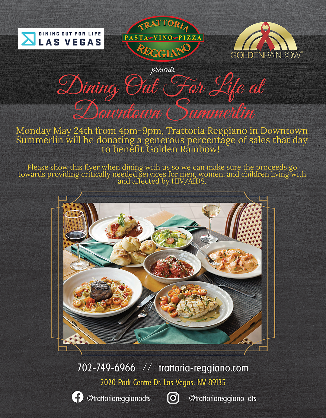 Dining Out for Life: Trattoria Reggiano Downtown Summerlin