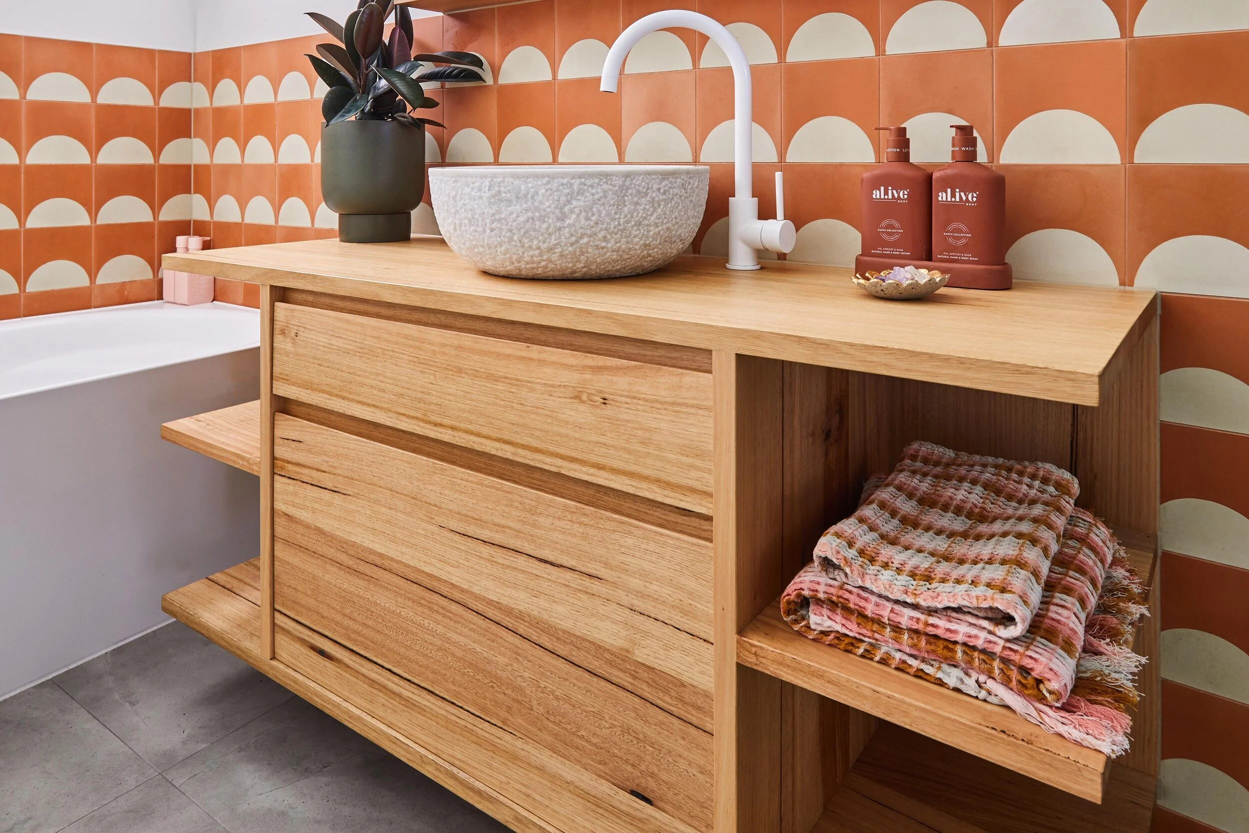 Introducing the 'Valla' Solid Floating Timber Vanity