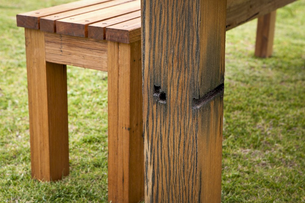 Solid recycled Blackbutt timber legs