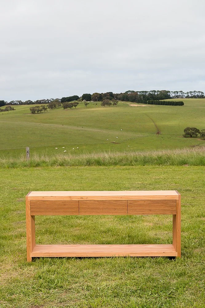 Recycled timber console
