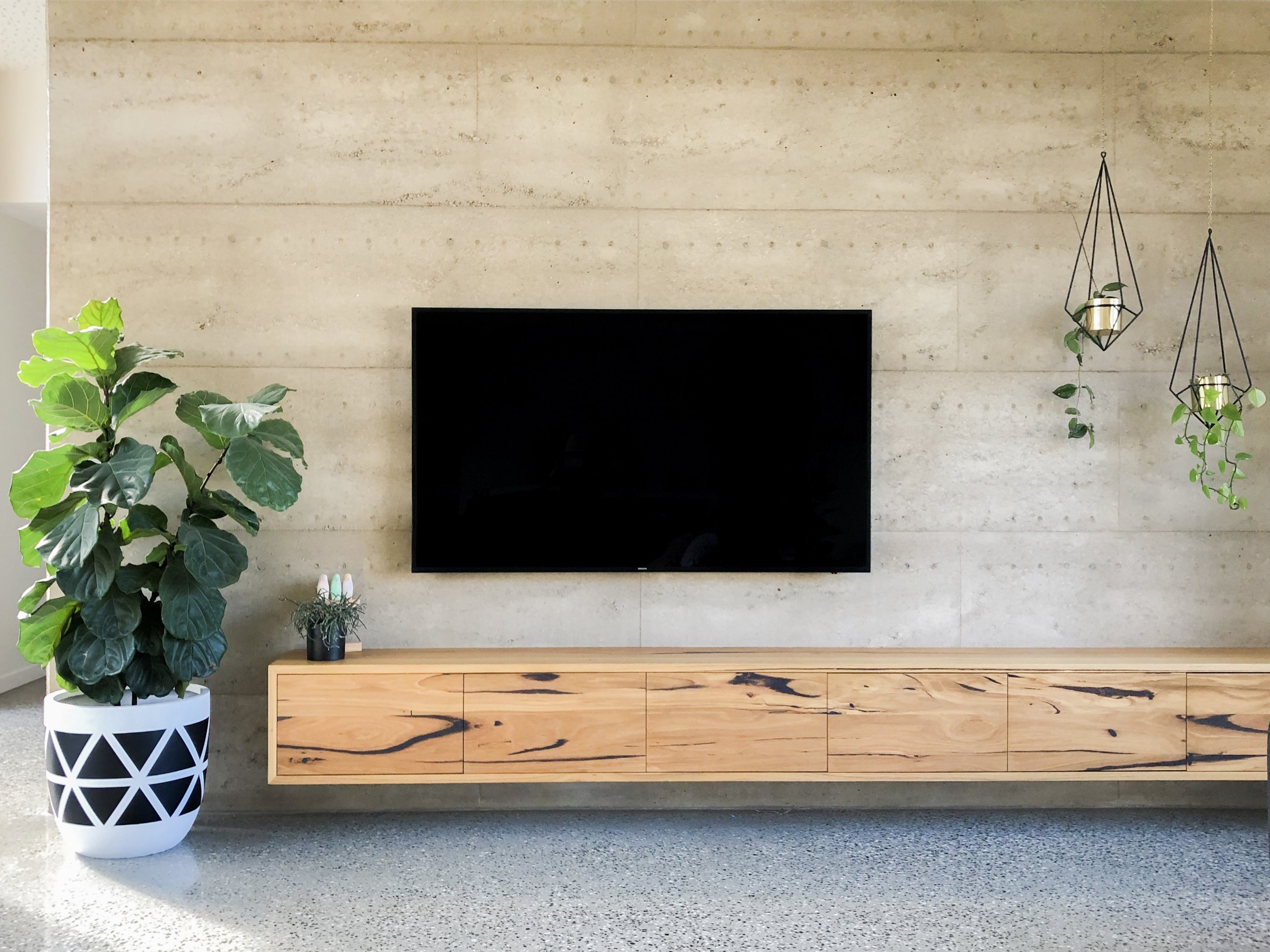 Messmate timber TV cabinet Melbourne