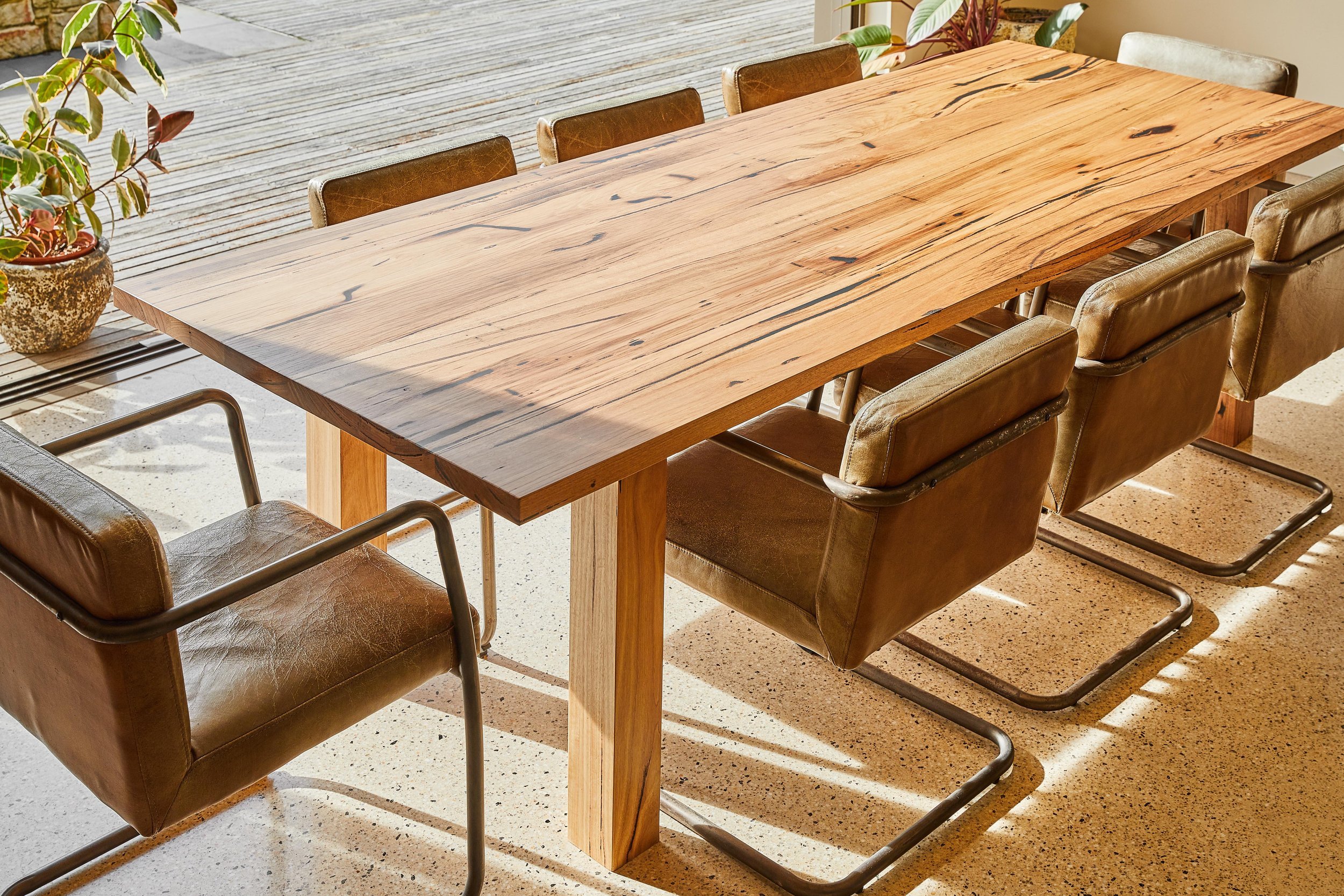 Sustainable Messmate timber dining table