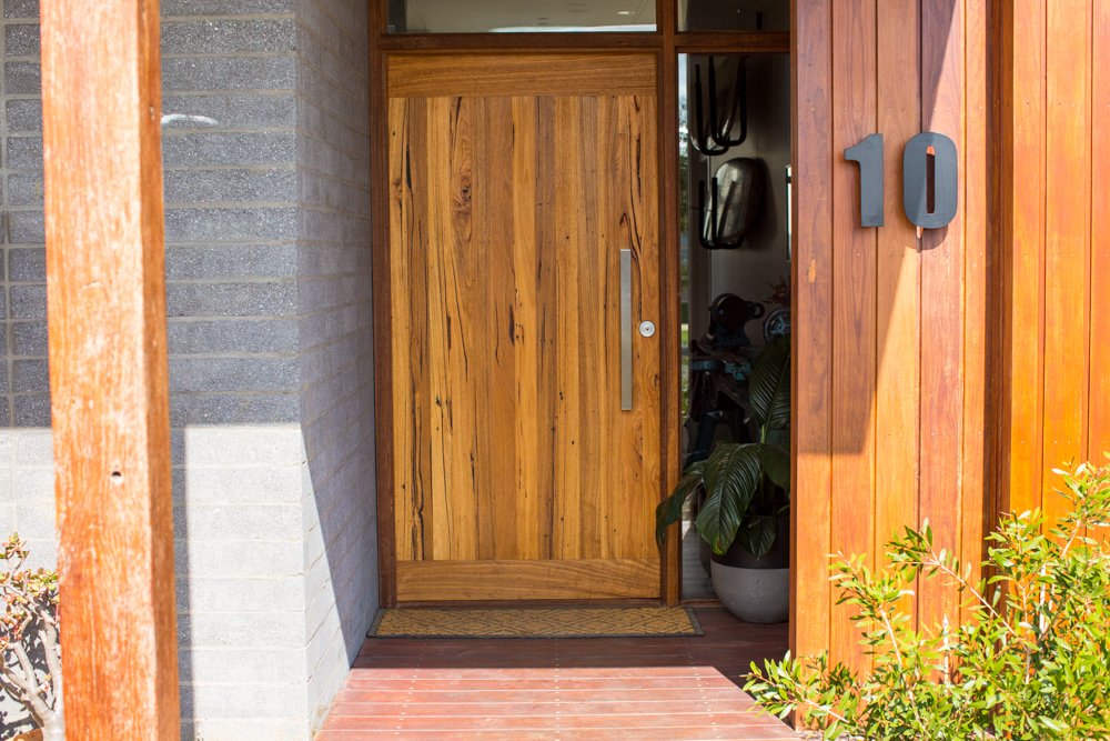 Solid timber entrance door