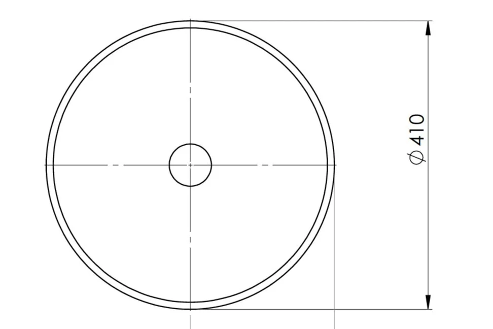Grand round concrete basin 410 mm diameter