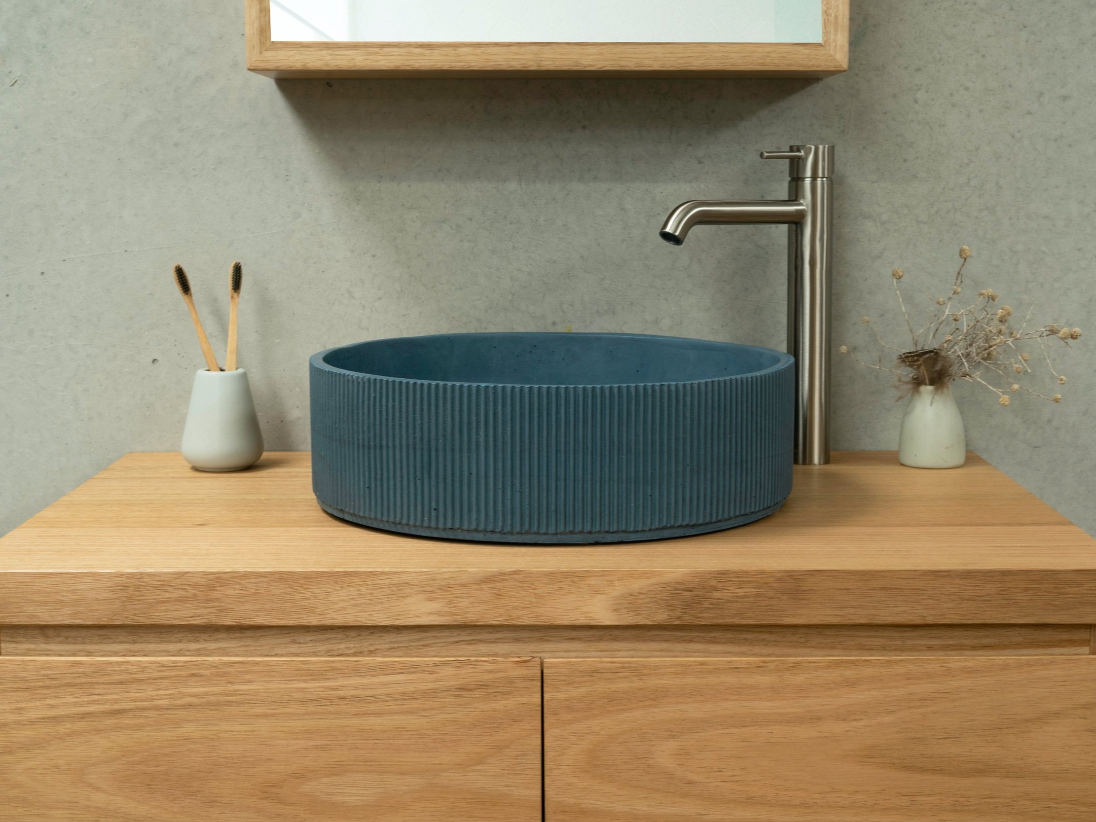 Handmade concrete basin surf coast