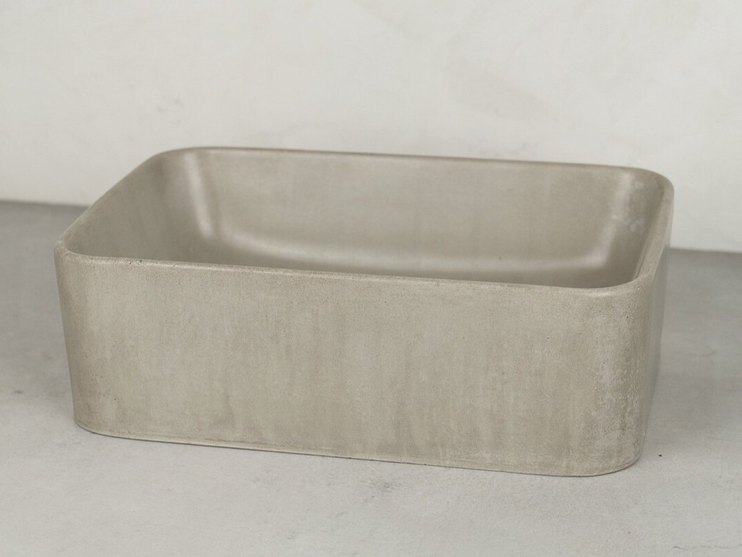 Small concrete basin grey