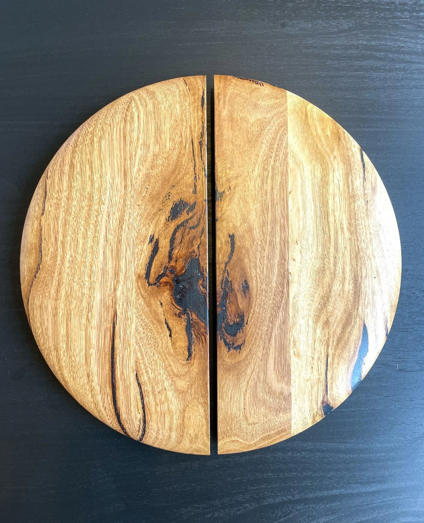 The Beauty of the Grain⁠
Sometimes the most beautiful design choice is letting the grain take centre stage.⁠
⁠
This pair of Eclipse Half Door Handles zooms in on a completely unique grain pattern; one of a kind, and completely captivating.⁠
Made by h