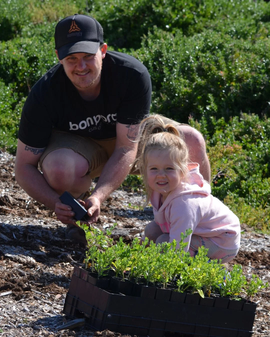 For the last 10 years, we have been supporting our local landcare group as well as the not-for-profit 15 Trees to plant trees. This last month, with the organisation skills of 15 Trees, 50 trees and guards were planted on our behalf in the East Otway
