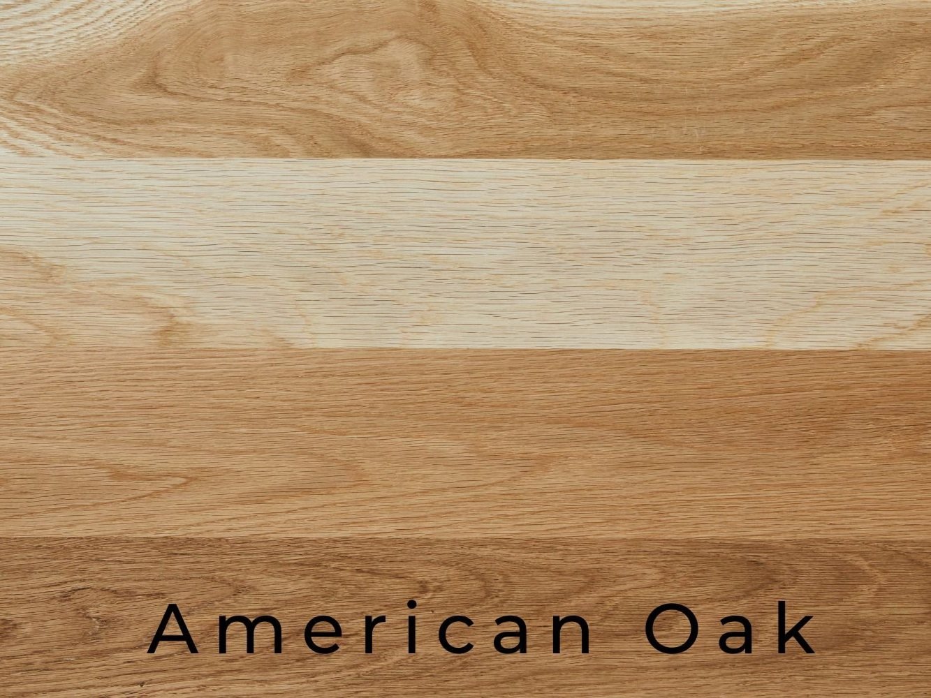 American oak round door handle