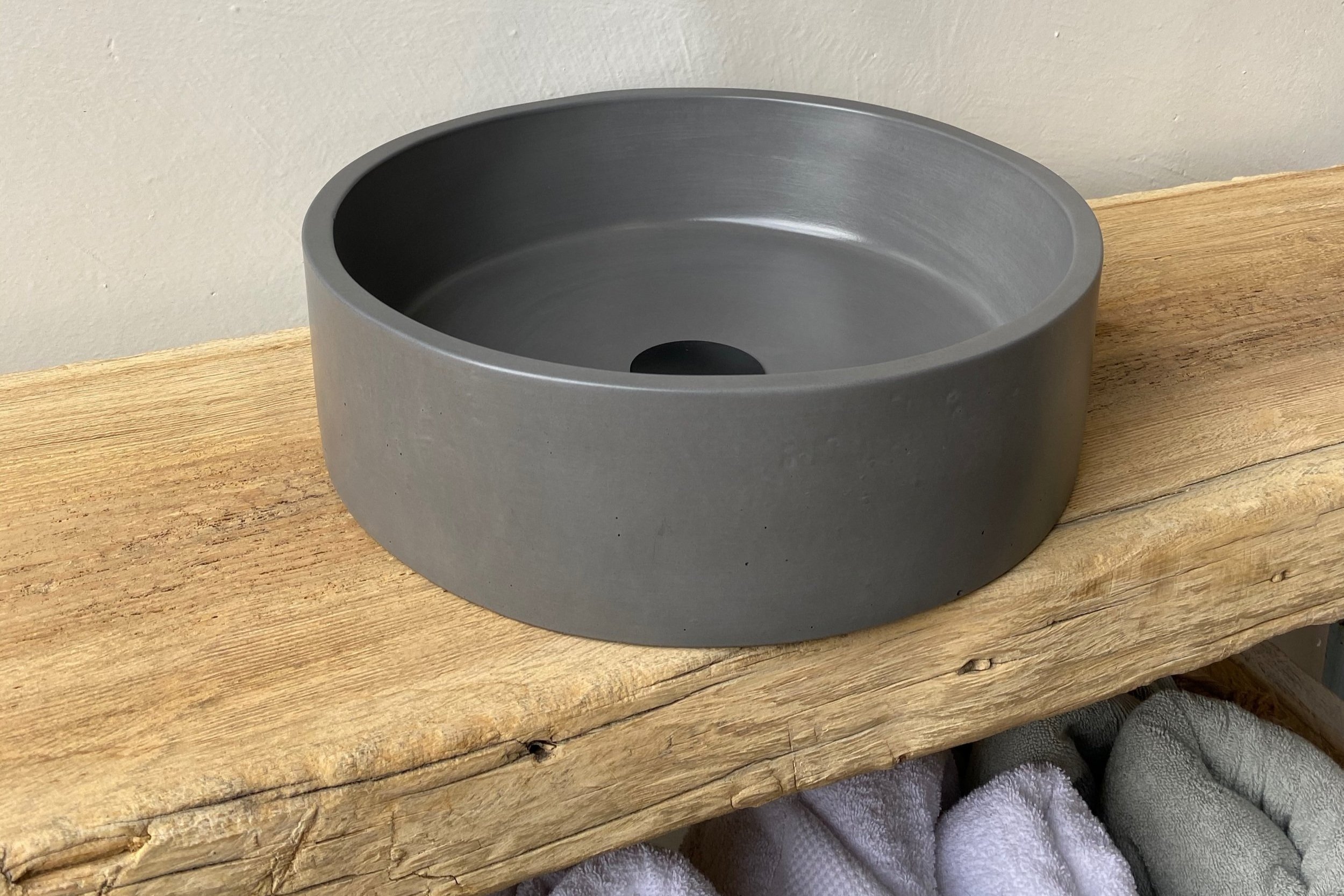 Dark Grey concret basin