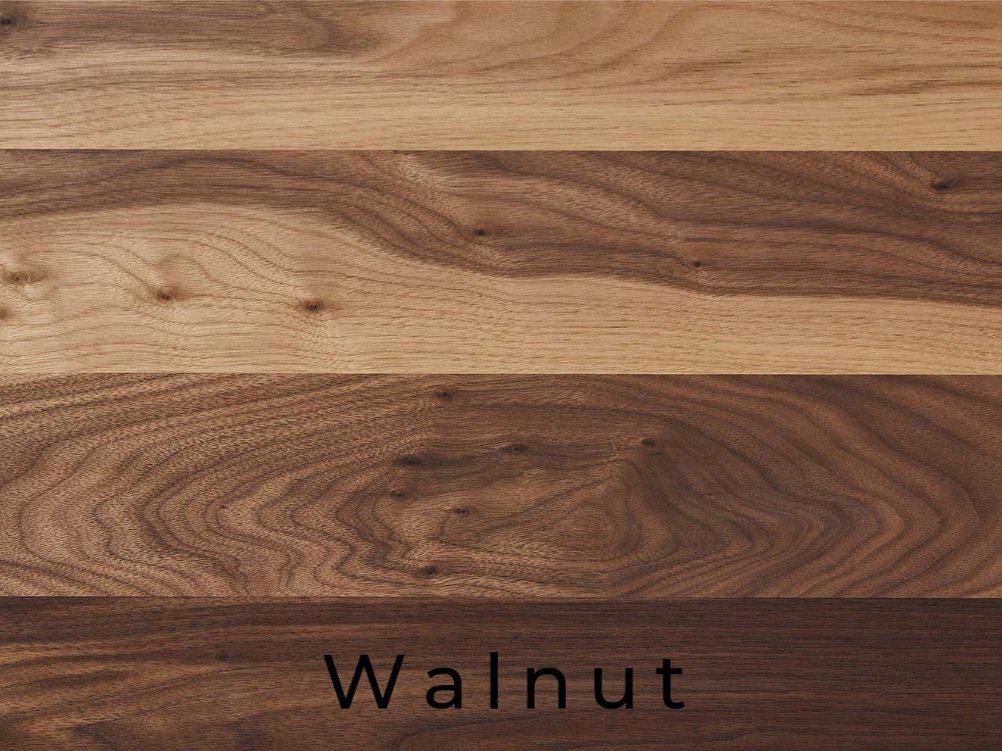 Walnut round door handle