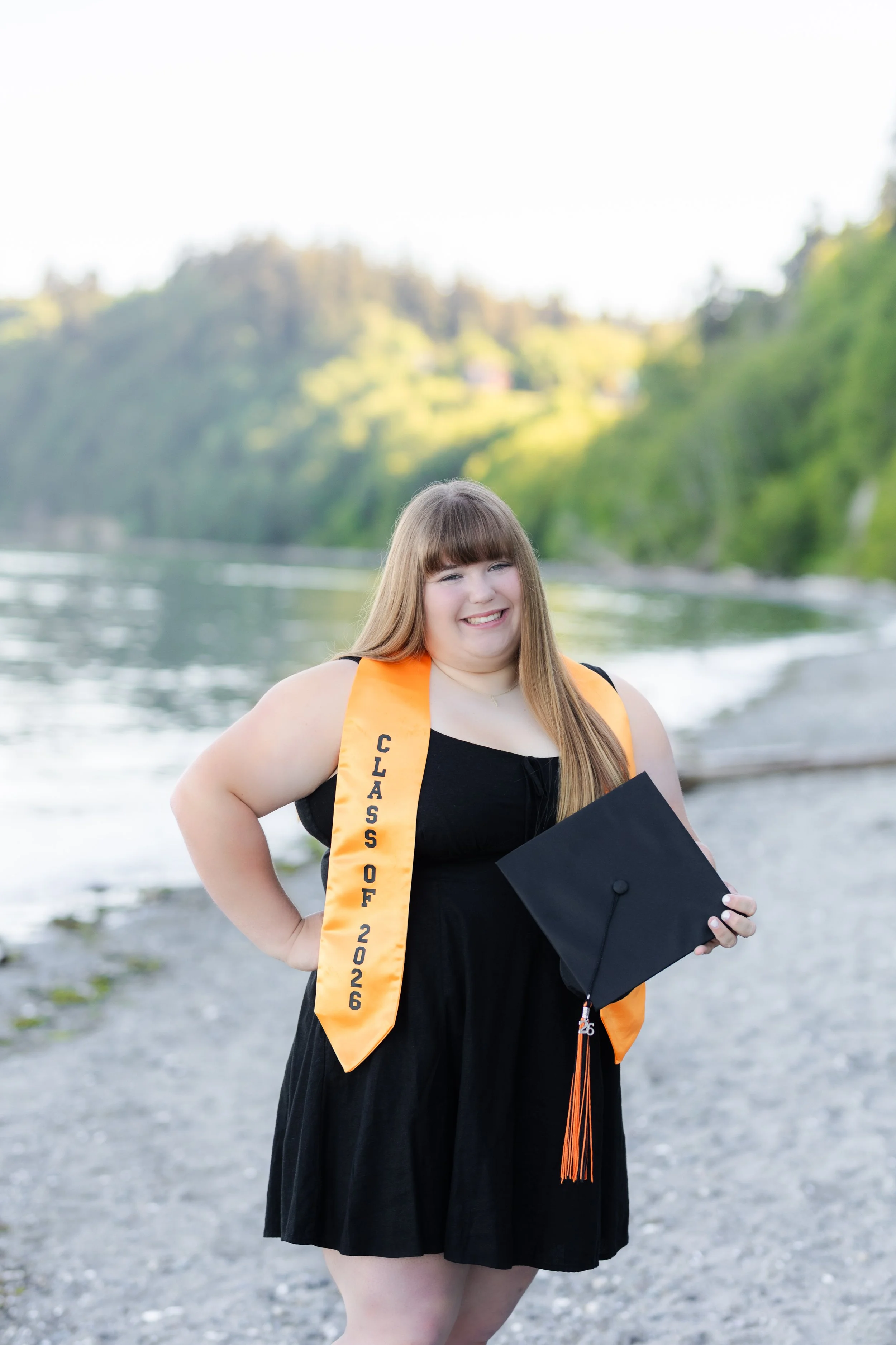 Central Kitsap High School graduation picture at the beach