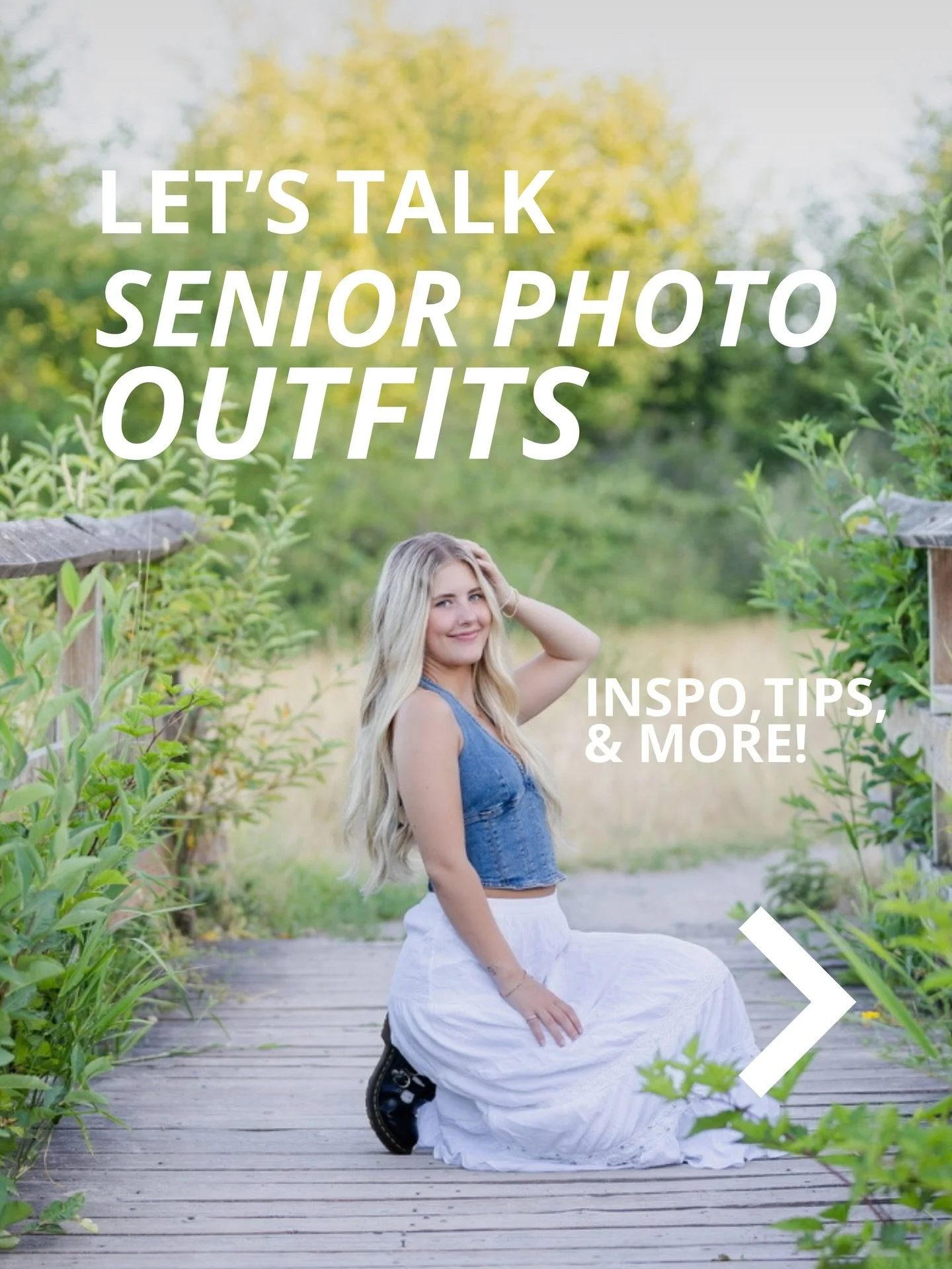 Save these outfit ideas for your senior pictures! 💗 And remember, you don&rsquo;t have to follow a guide, wear whatever YOU want to wear! ☺️ I hope these ideas help, and when it&rsquo;s time for your senior session, you can always reach out for more