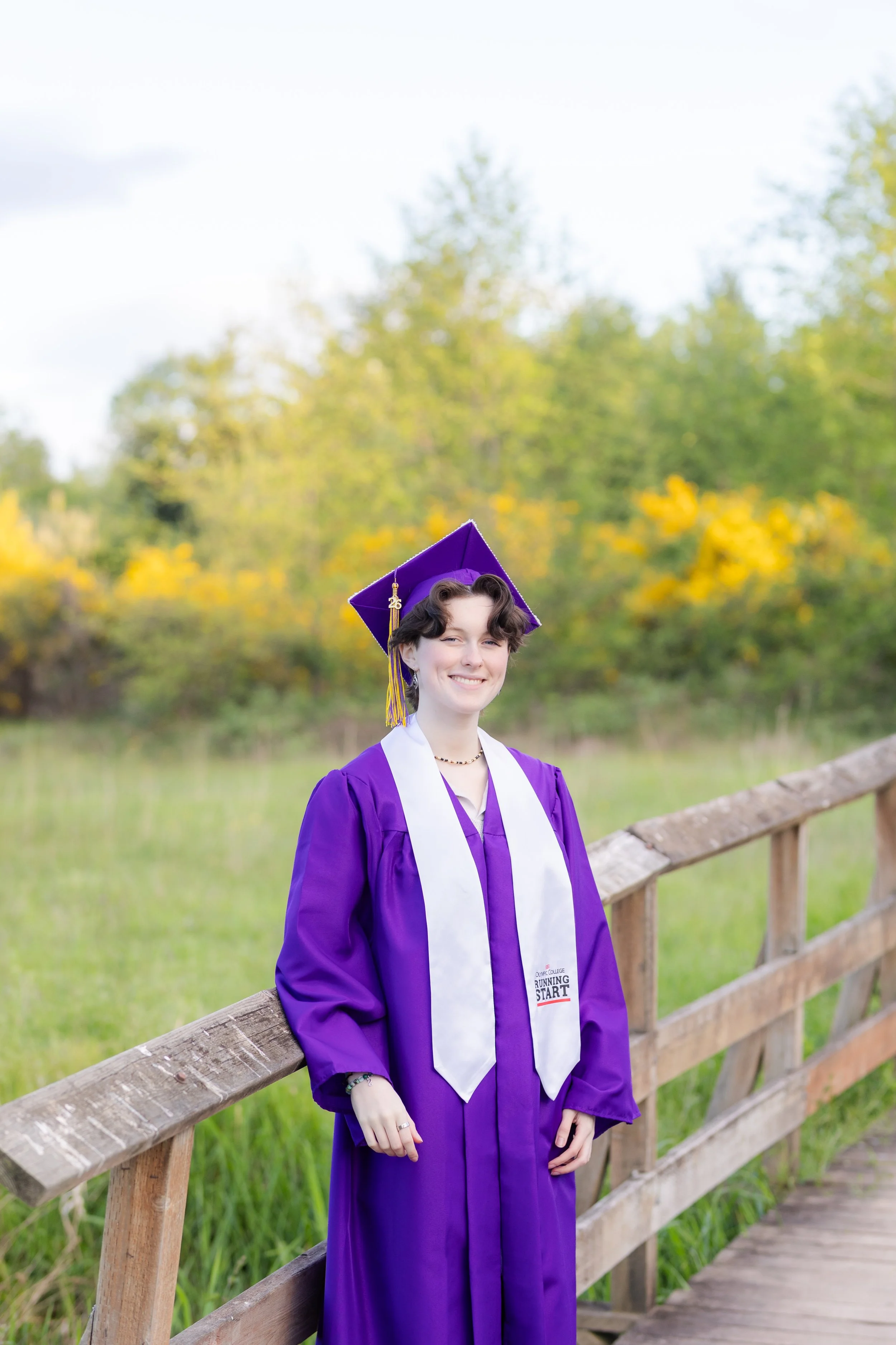 Graduation picture taken in Kitsap County, WA