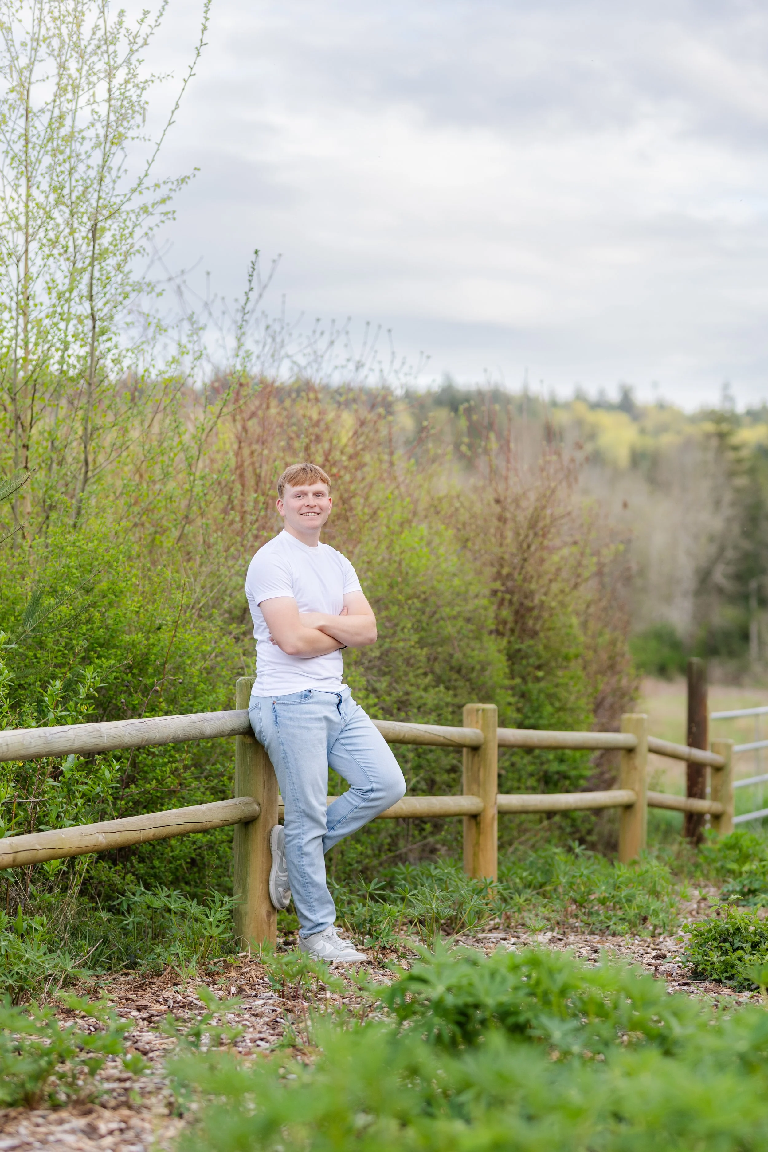 Spring senior picture taken in Port Orchard, Washington