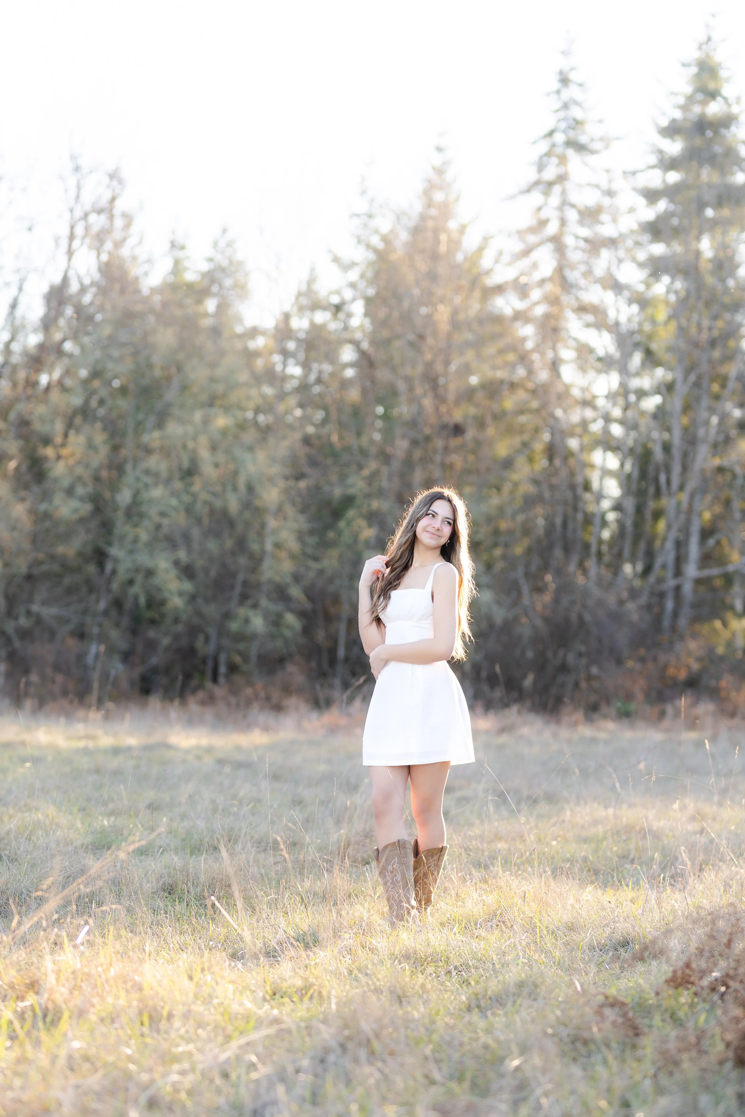 Winter senior picture in Kitsap County, Washington