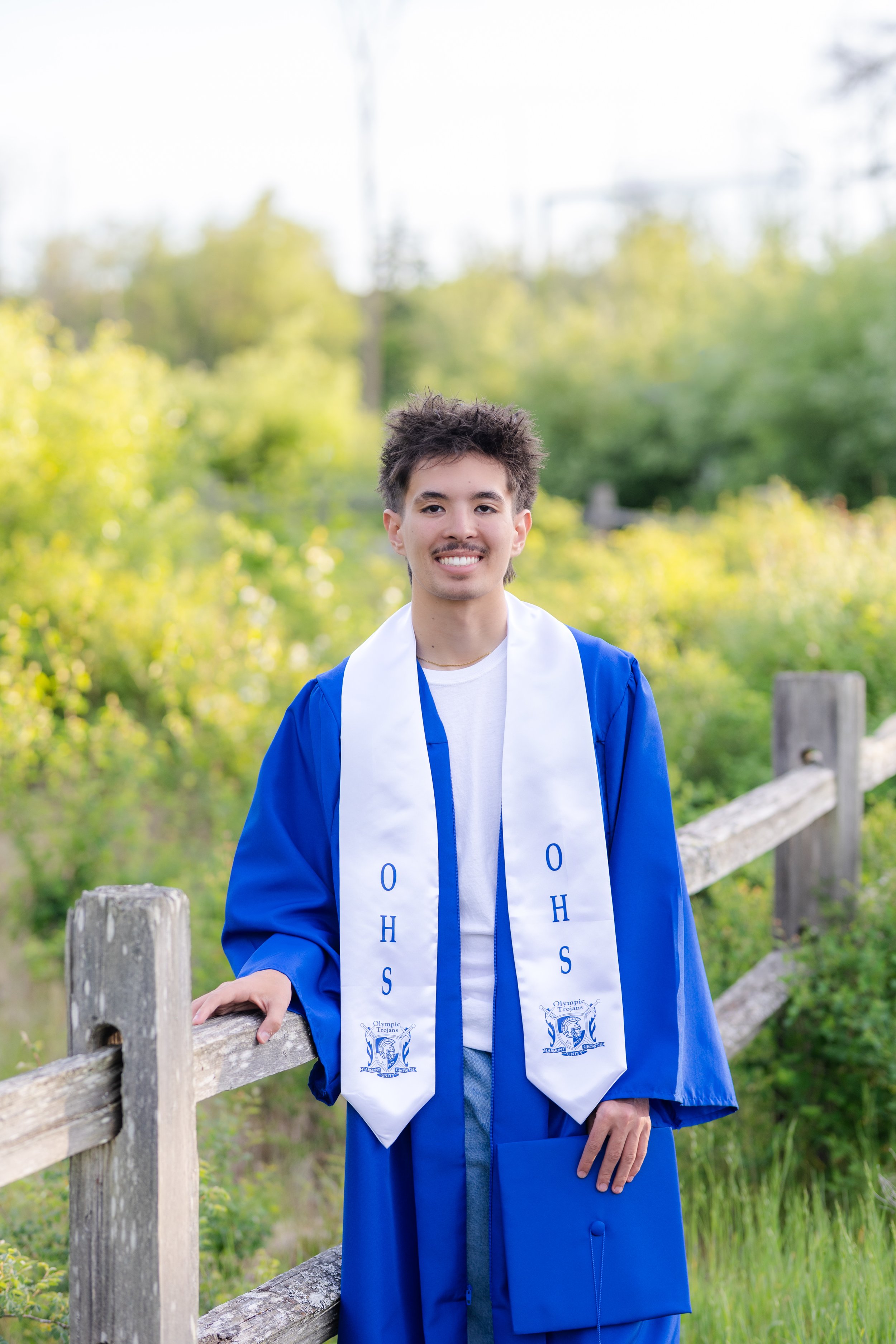 Olympic High School graduation picture taken in Silverdale, WA