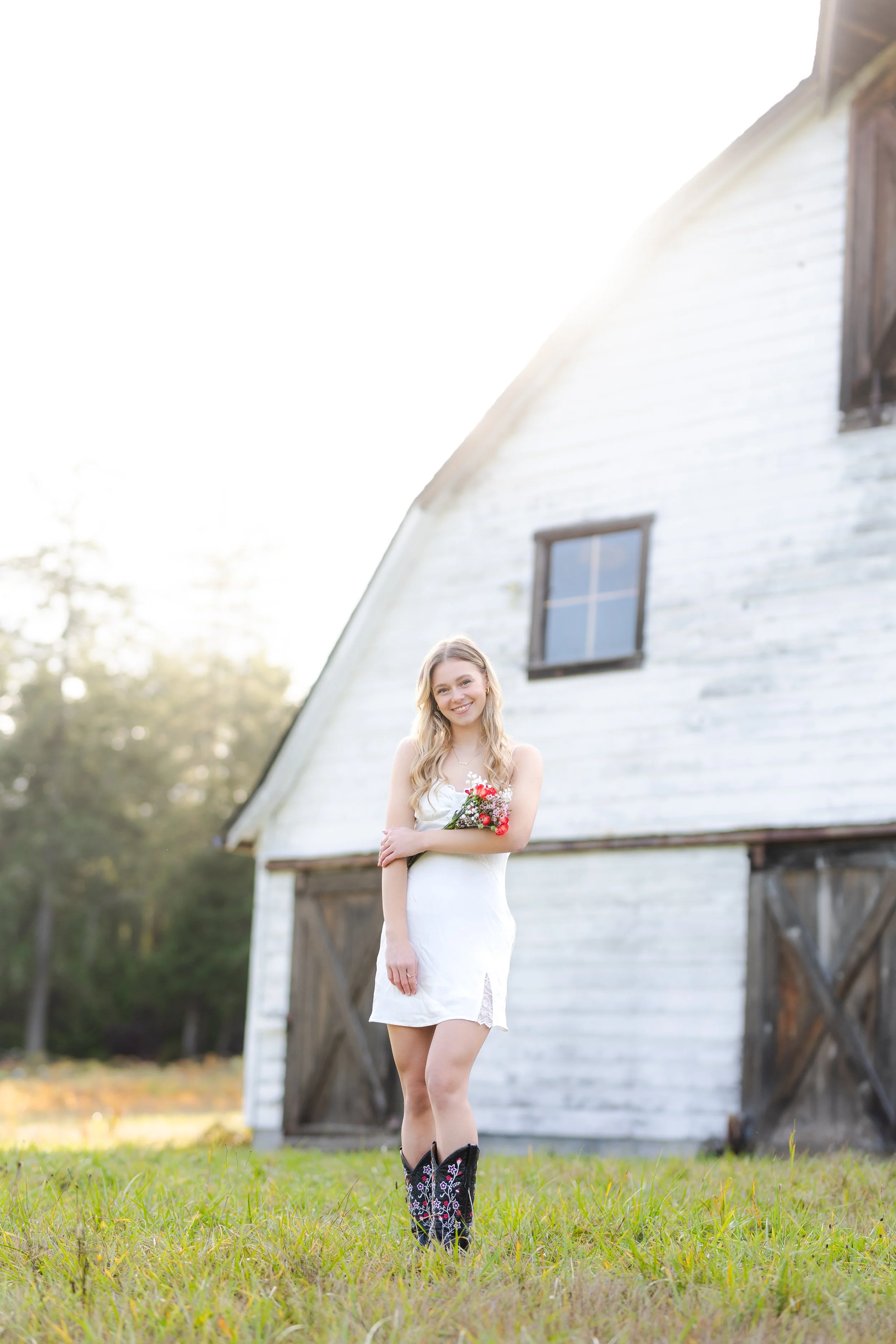 South Kitsap senior picture taken at Howe Farm Park