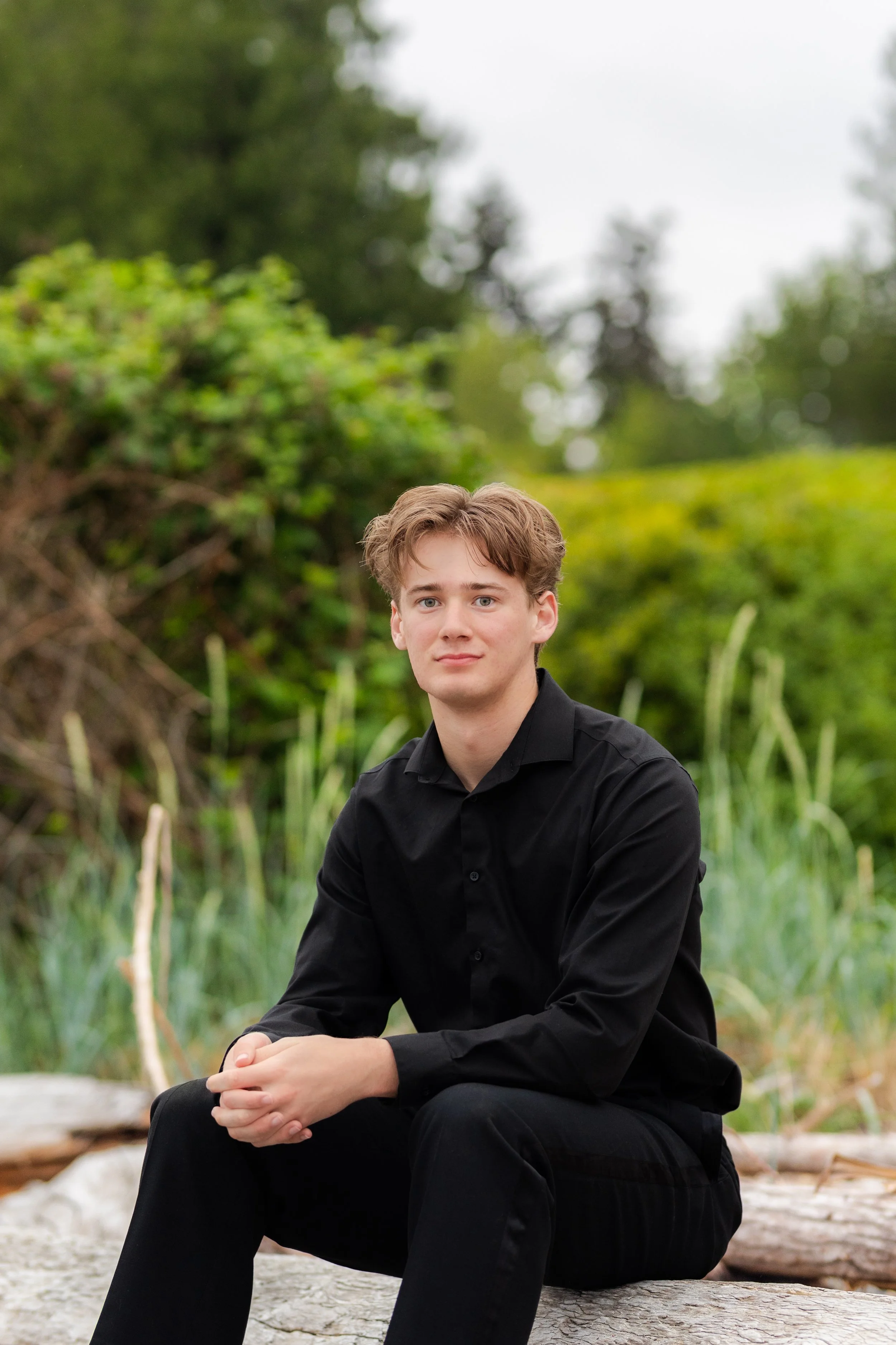 Indianola beach senior picture in Kitsap County